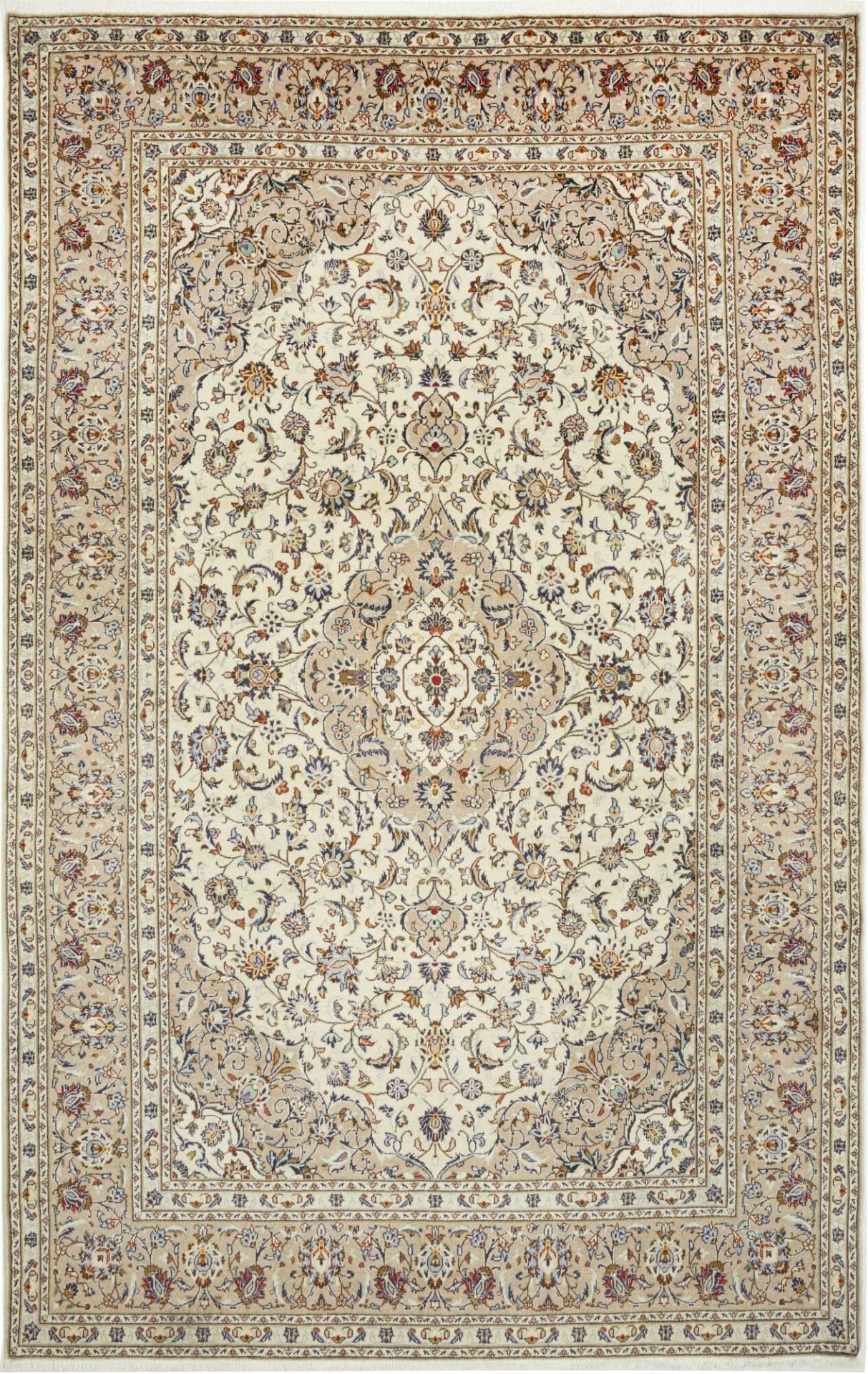 Kashan Teppich 203 x 317cm – handgeknüpft, Perserteppich, Wolle