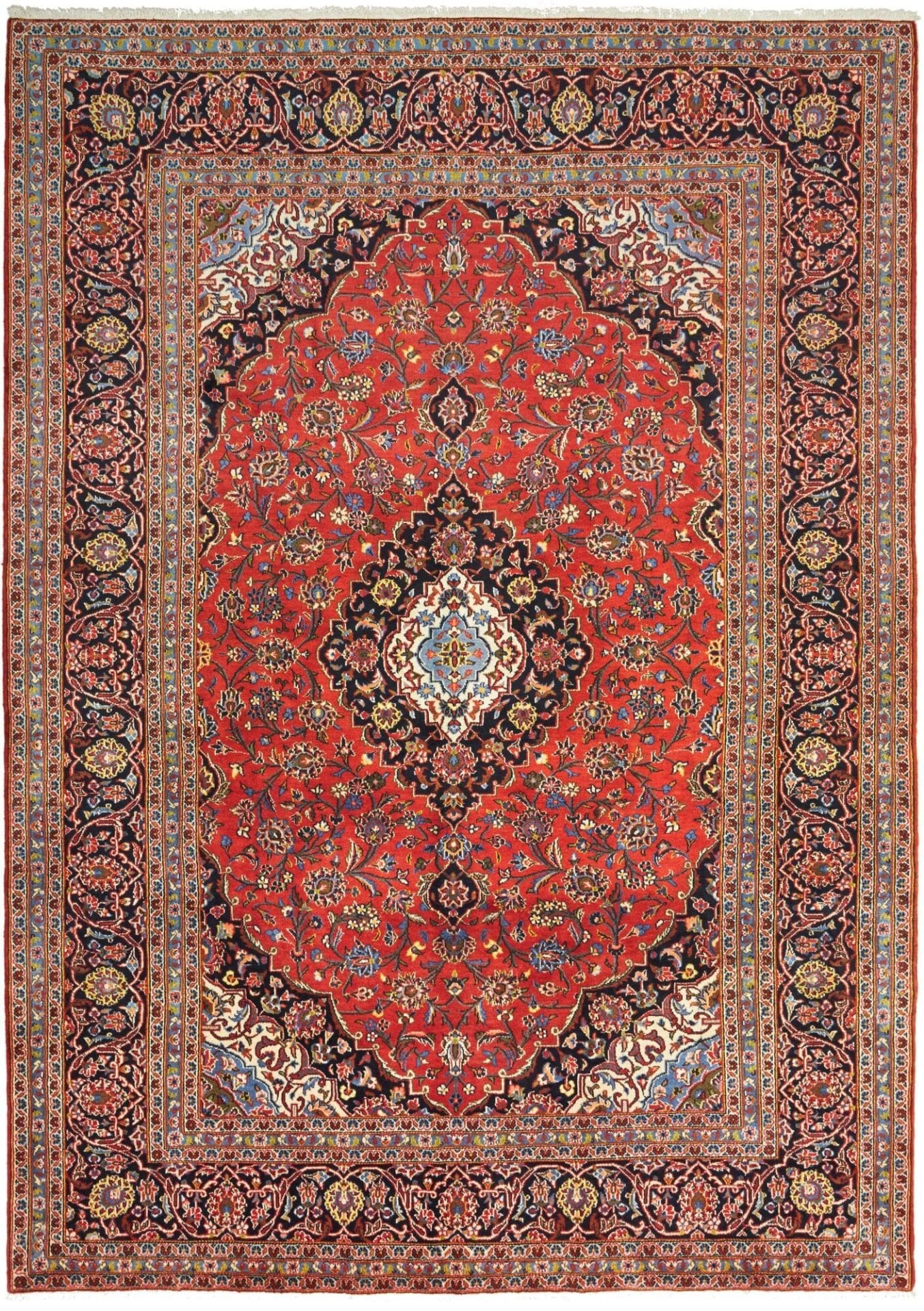 Kashan Teppich 205 x 295cm | Handgeknüpft | Schurwolle | Perserteppich