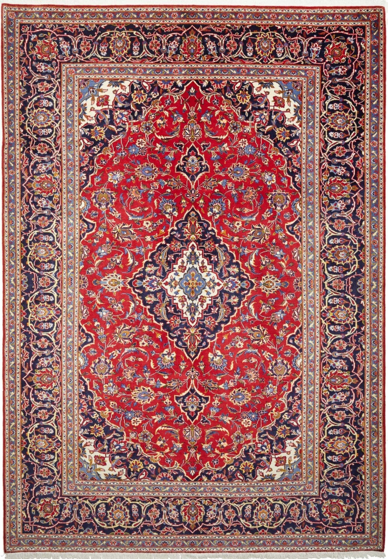 Kashan Teppich 206 x 293 cm - Handgeknüpft, Perserteppich