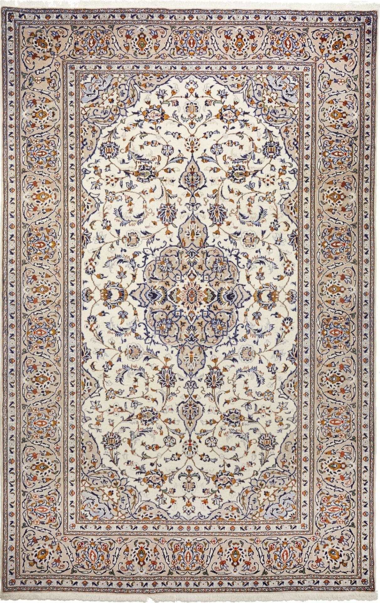 Kashan Teppich 206 x 320cm, handgeknüpft, Perserteppich, Wolle