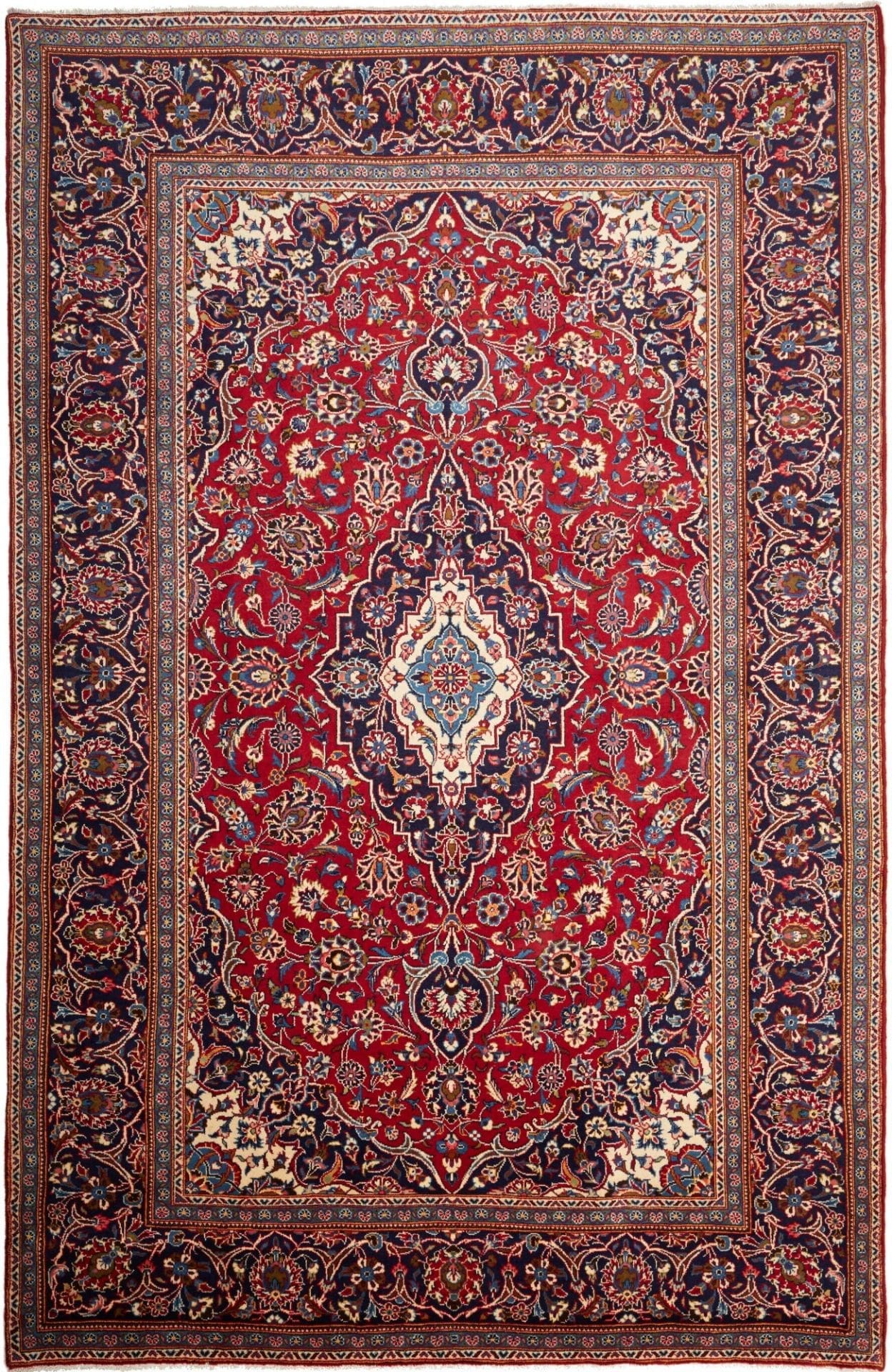 Kashan Teppich 208 x 300 cm – Handgeknüpft, Perserteppich, Schurwolle