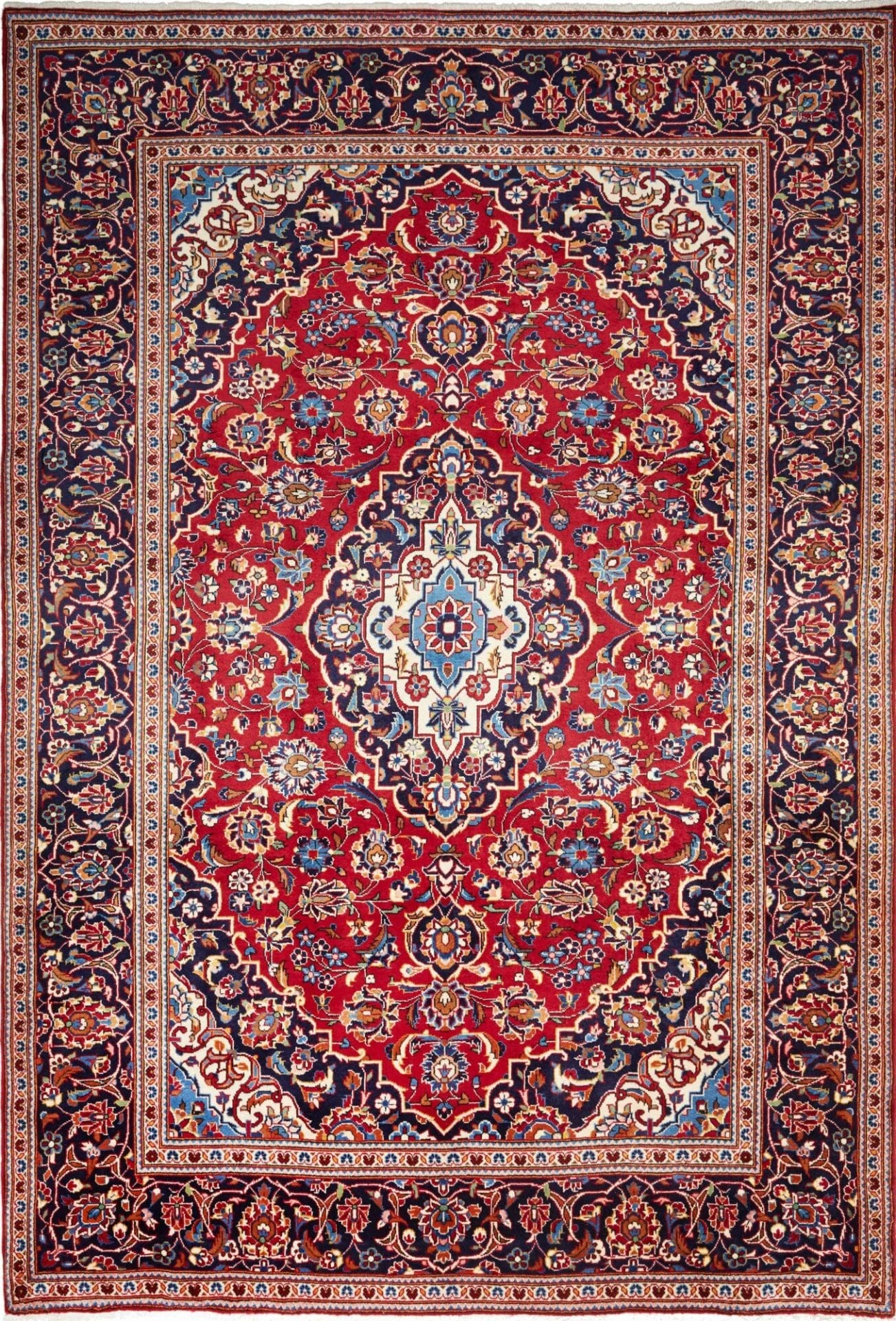 Kashan Teppich 208 x 300 cm – Handgeknüpft, Perserteppich, Schurwolle