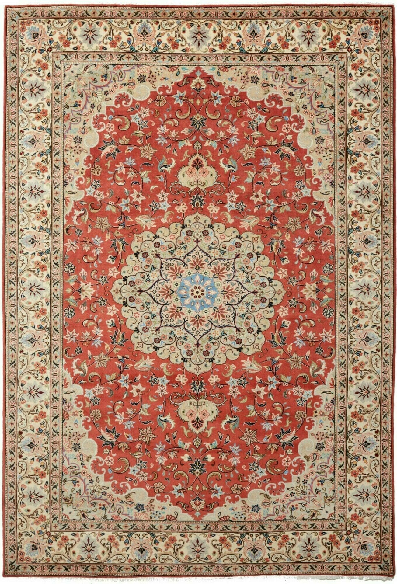 Kashan Teppich 208 x 306 cm, Handgeknüpft, Perserteppich, Wolle