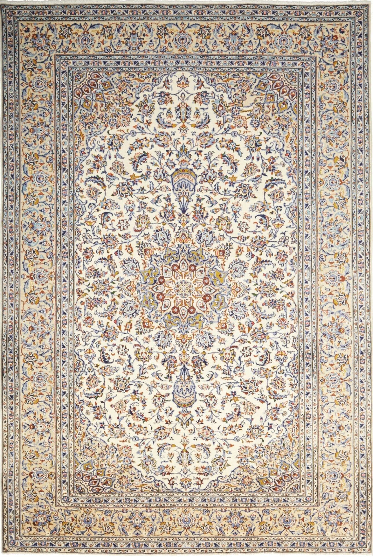 Kashan Teppich 209 x 315 cm, Schurwolle, handgeknüpft, Perserteppich