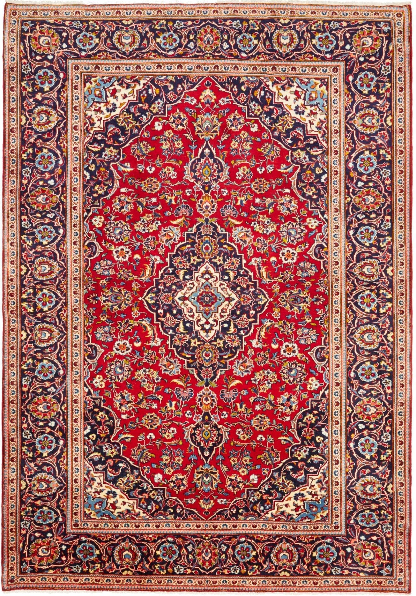 Kashan Teppich 213 x 300cm – Schurwolle, Handgeknüpft, Perserteppich