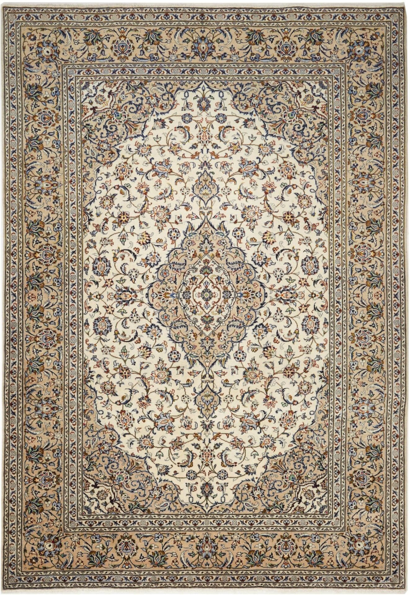 Kashan Teppich 222 x 315 cm, handgeknüpft, Wolle, Perserteppich