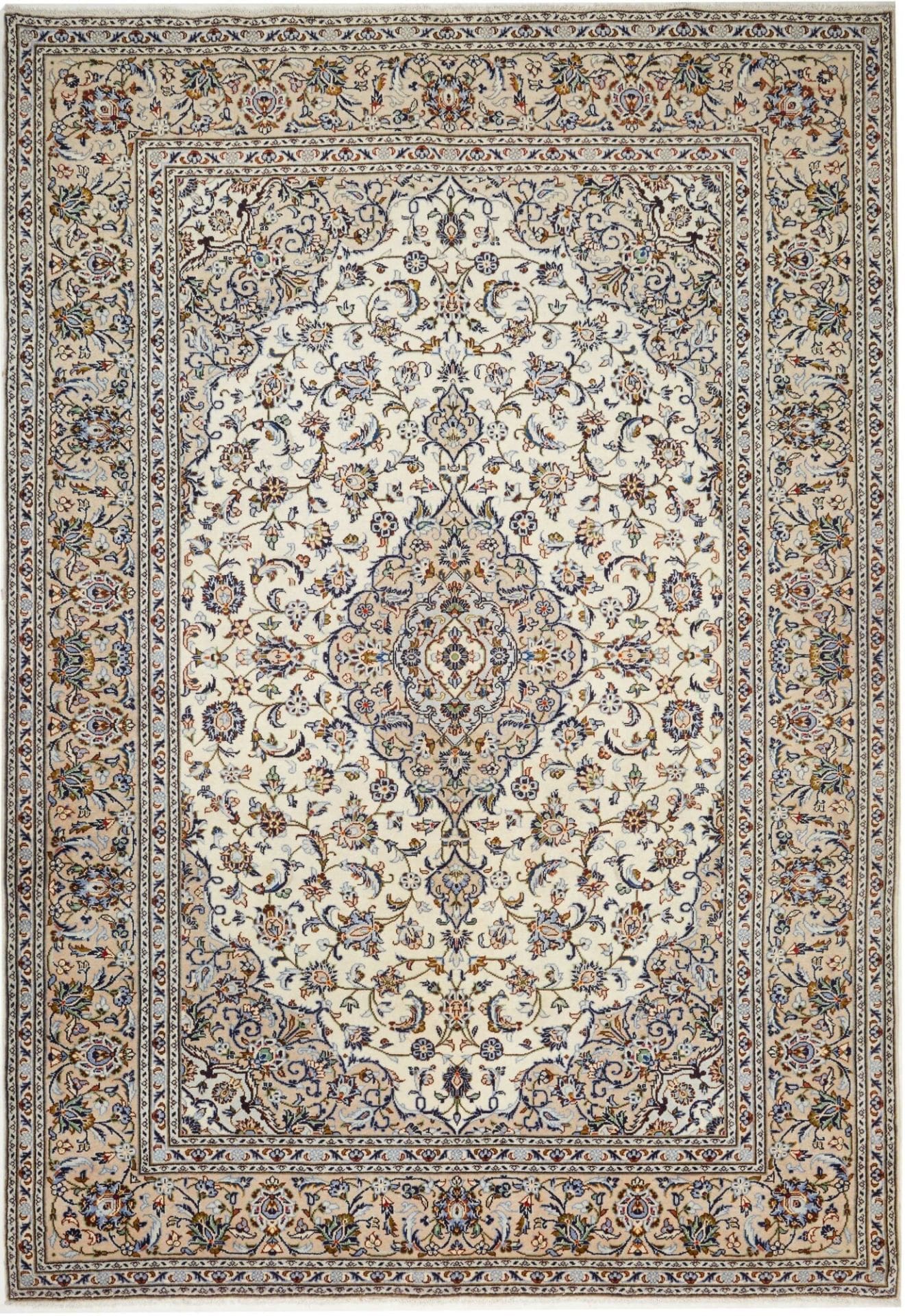Kashan Teppich 223 x 315 cm, Schurwolle, handgeknüpft, Perserteppich