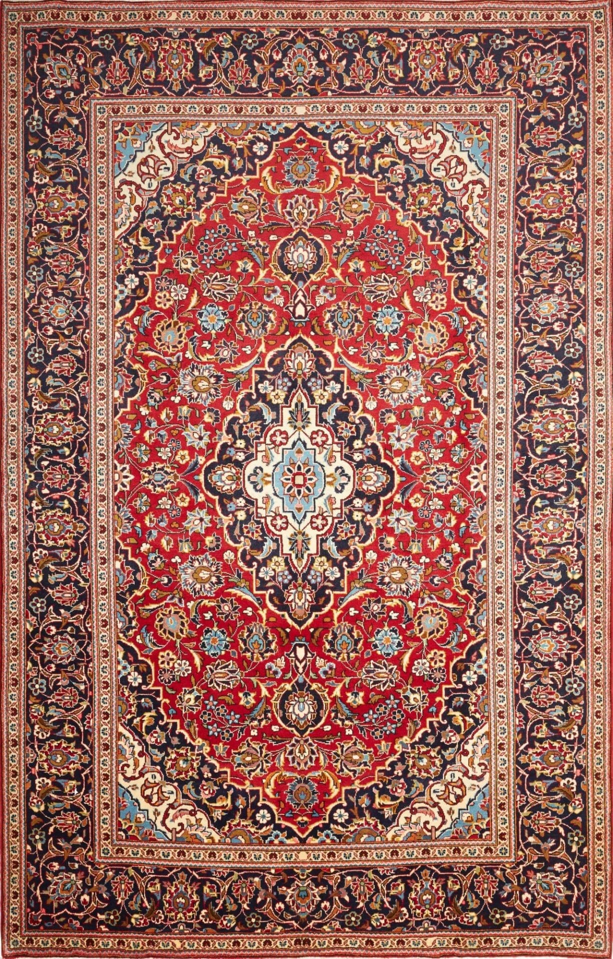 Kashan Teppich 231 x 350 cm – Handgeknüpft, Perserteppich, Schurwolle