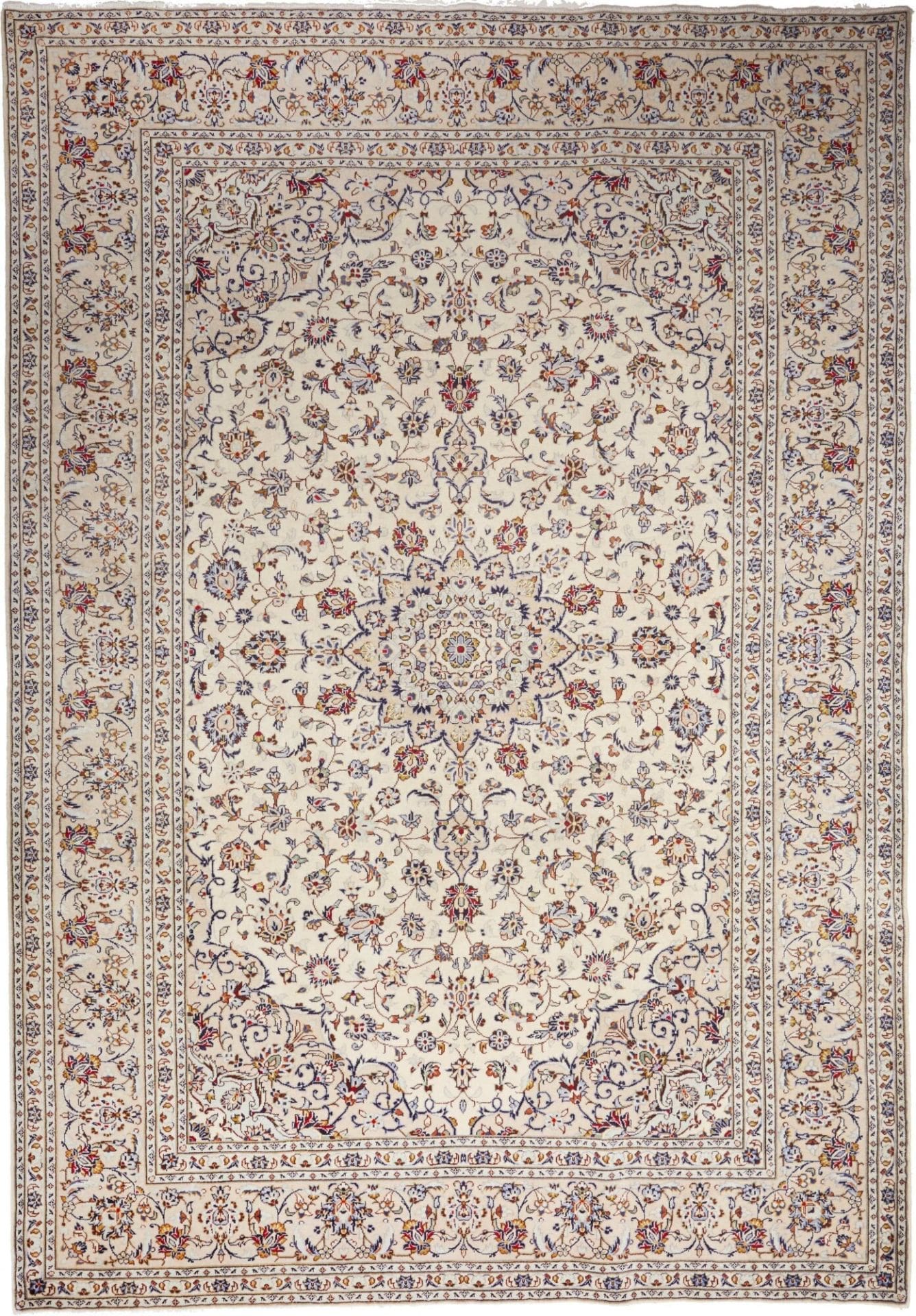 Kashan Teppich 241 x 342cm – Schurwolle, handgeknüpft, Perserteppich
