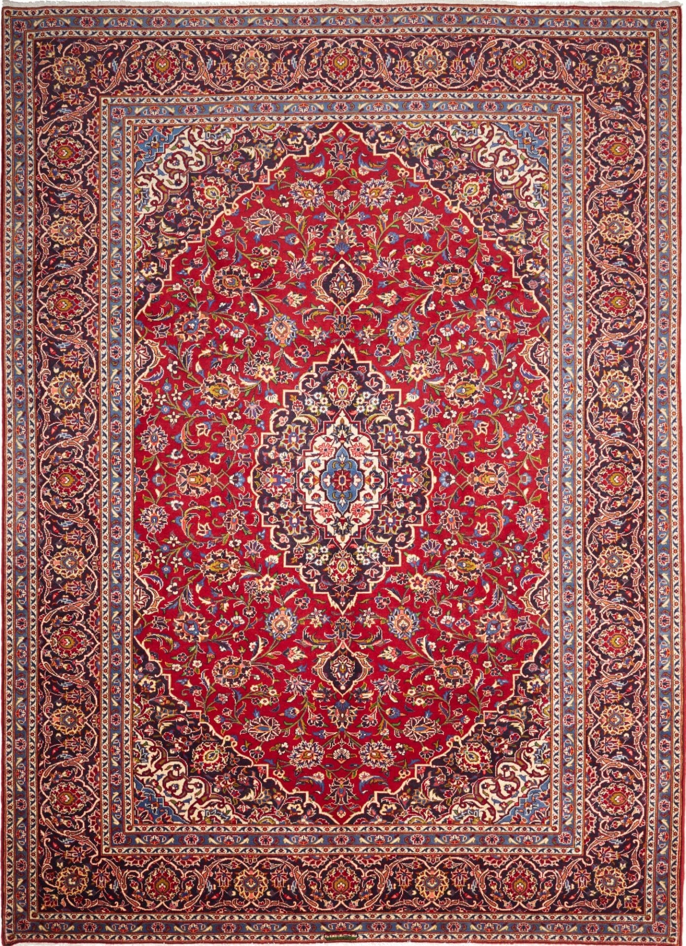 Kashan Teppich 243 x 330cm, Schurwolle, handgeknüpft, Perserteppich