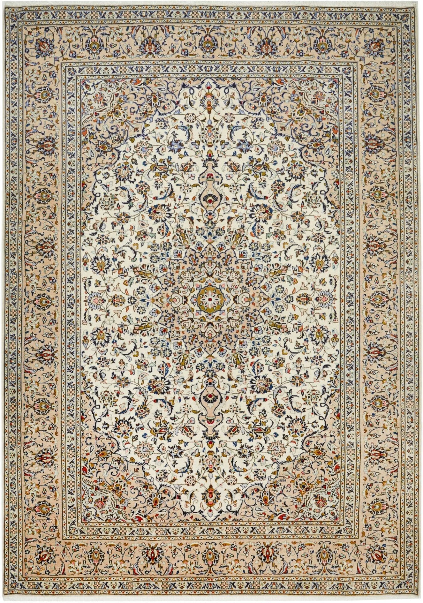 Kashan Teppich 243 x 342cm, Schurwolle, handgeknüpft, Perserteppich