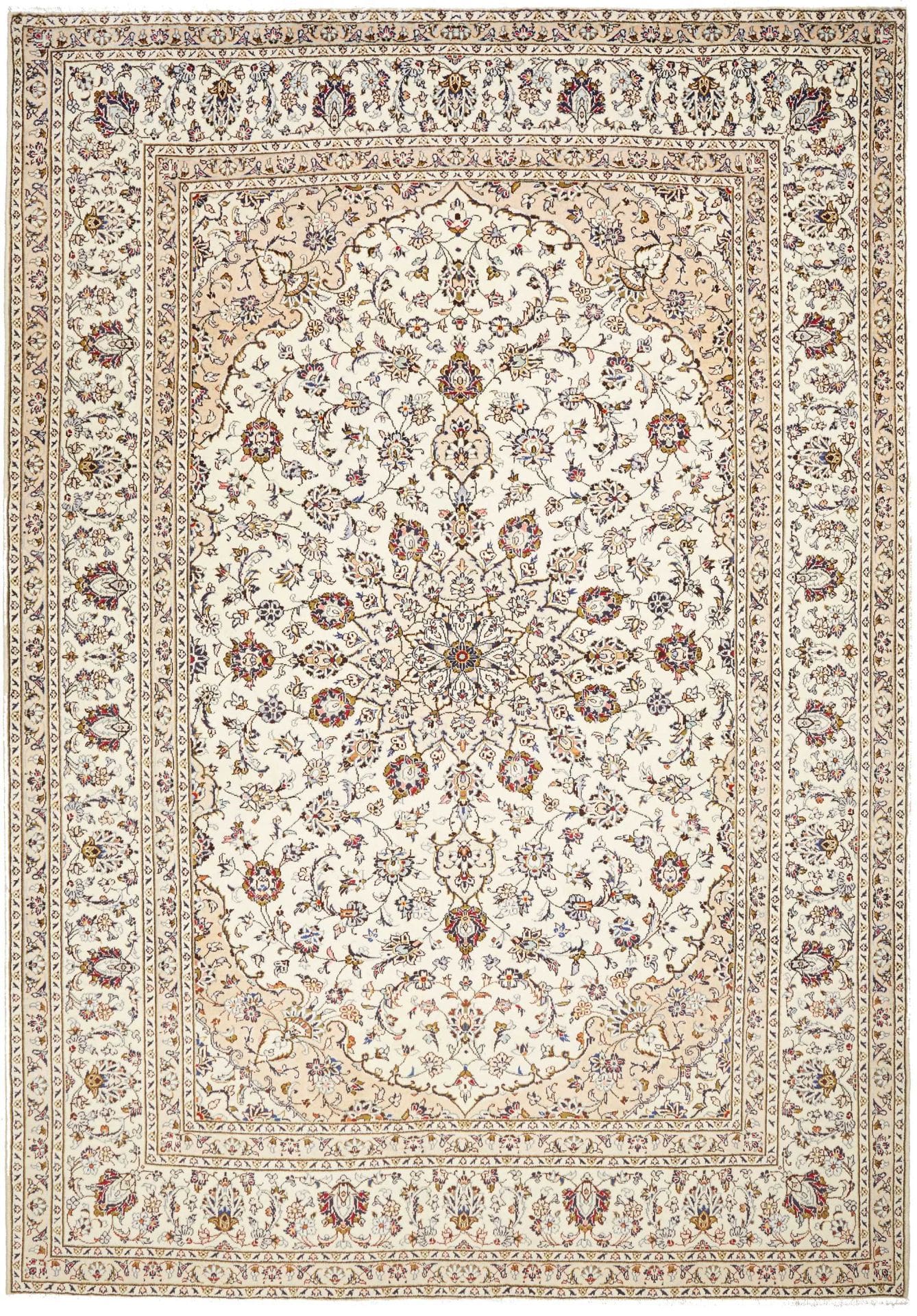 Kashan Teppich 243 x 345 cm, handgeknüpft, Perserteppich, Wolle