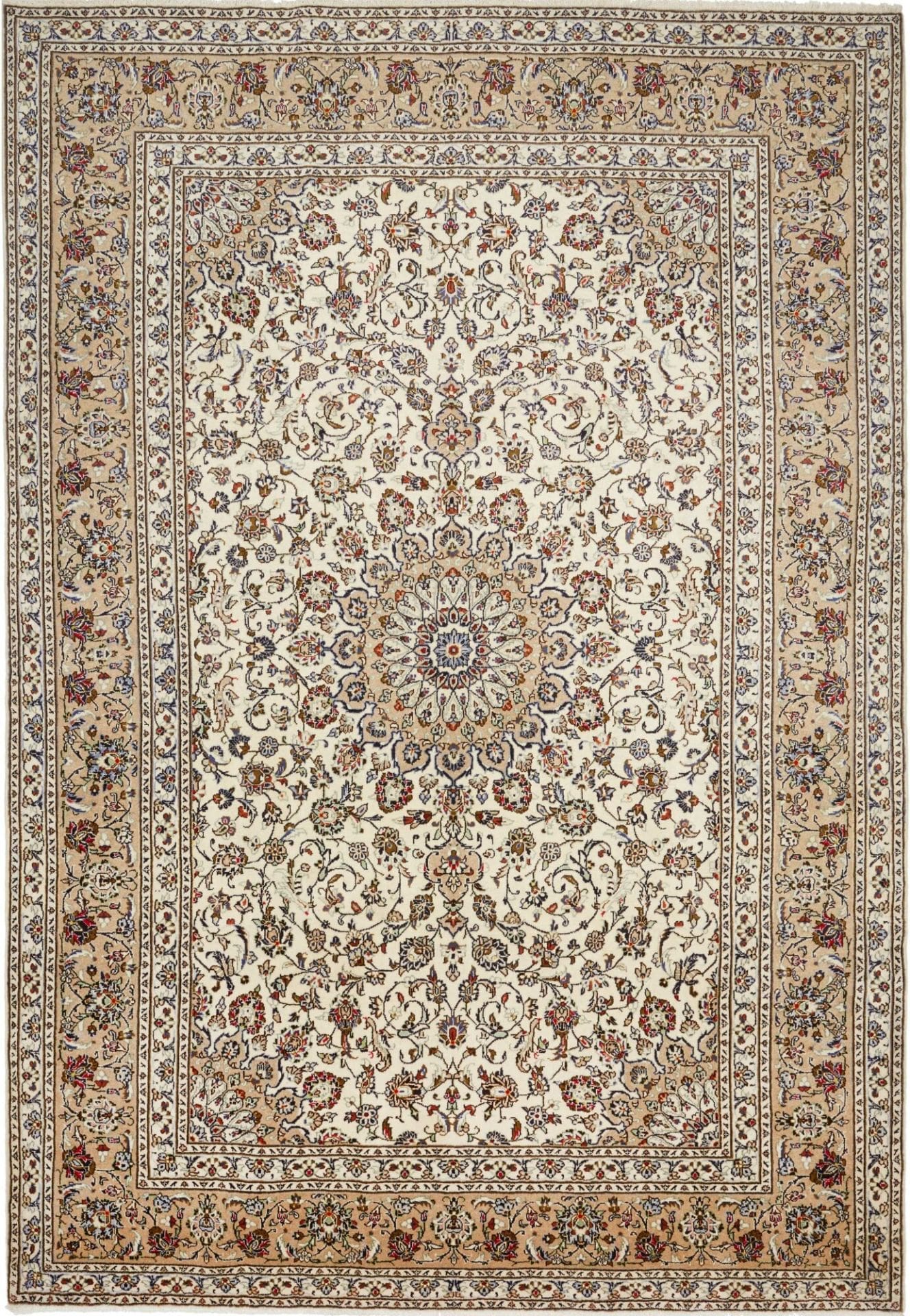 Kashan Teppich 243 x 348cm, handgeknüpft, Perserteppich, Wolle