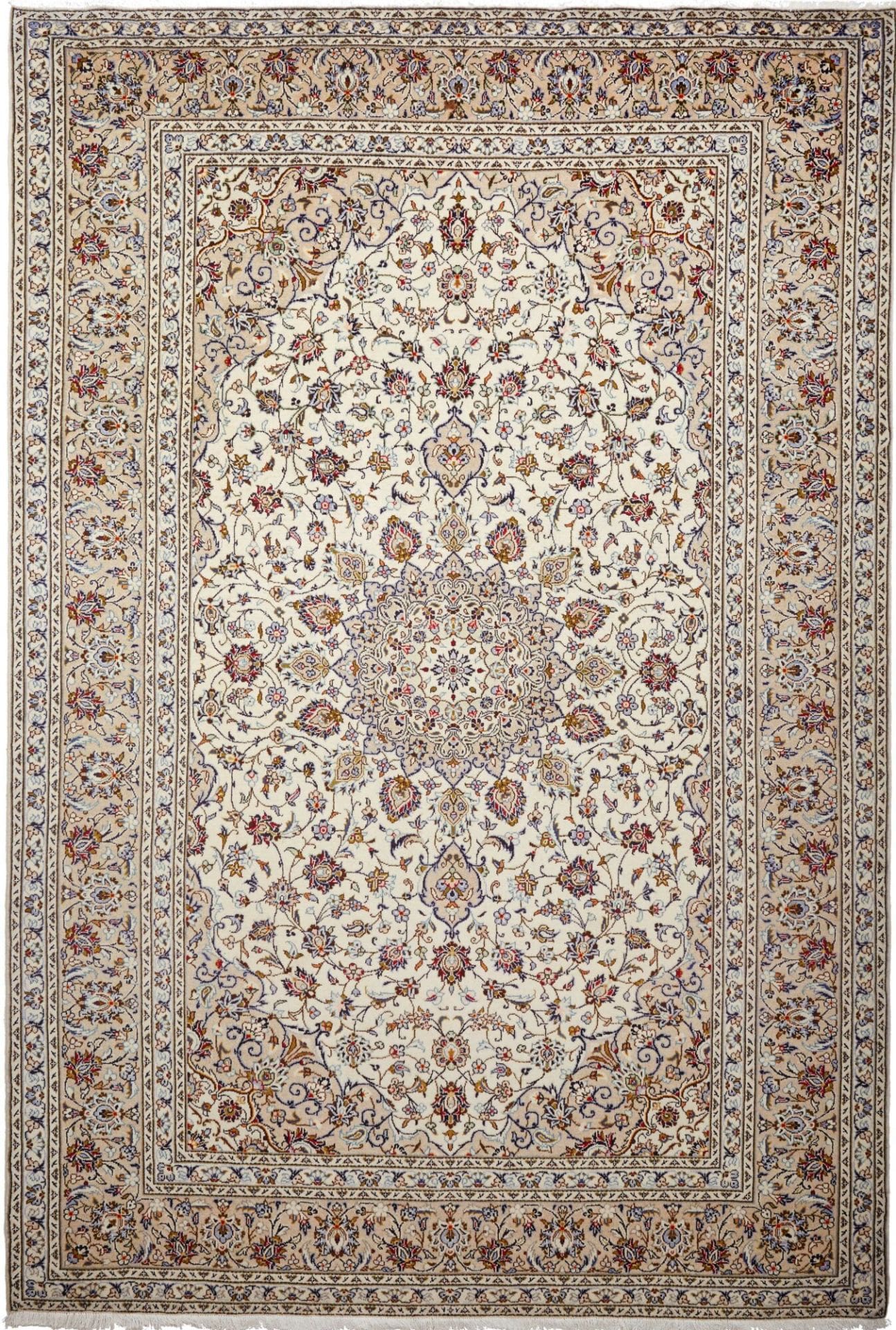 Kashan Teppich 243 x 357cm, handgeknüpft, Schurwolle, Perserteppich