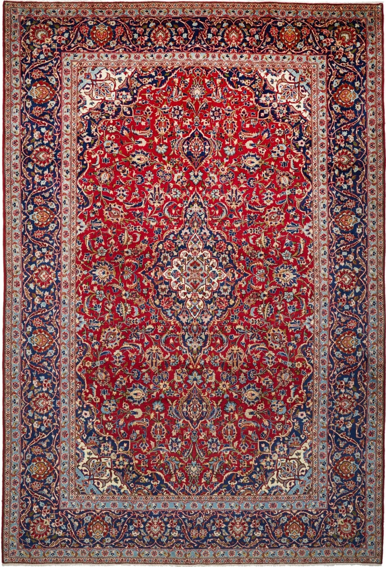 Kashan Teppich 243 x 360cm – Handgeknüpft, Perserteppich, Schurwolle