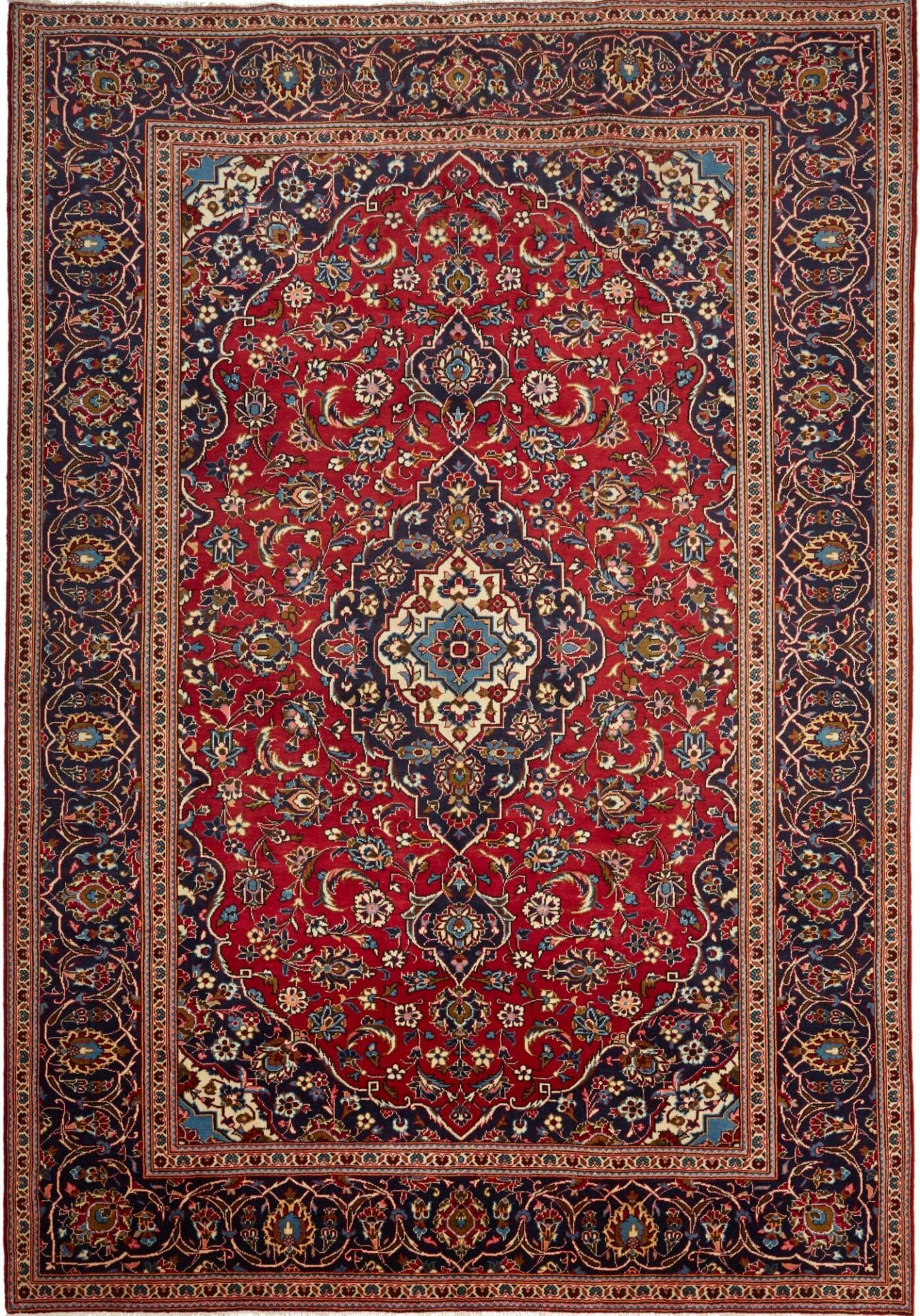 Kashan Teppich 245 x 353 cm – Handgeknüpft, Perserteppich