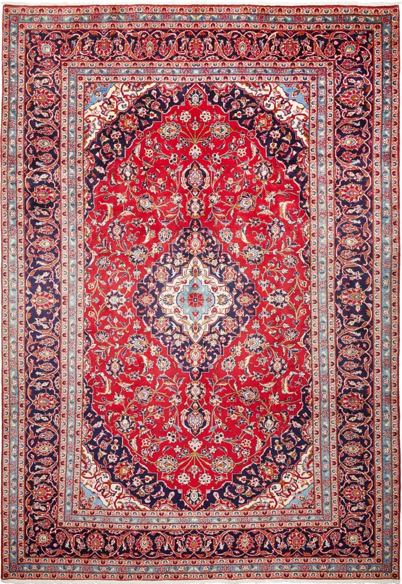 Kashan Teppich 246 x 352cm – Handgeknüpft, aus Schurwolle, Perserteppich