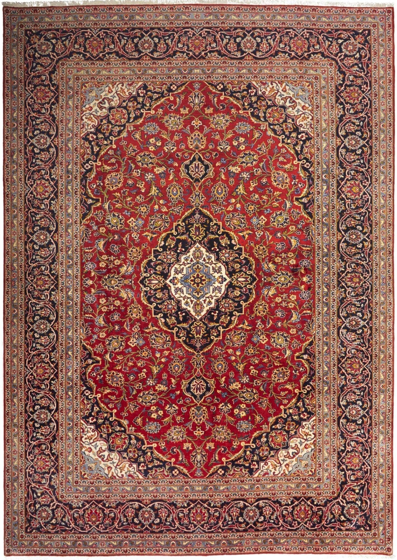 Kashan Teppich 247 x 355 cm – Handgeknüpft, Perserteppich, Wolle