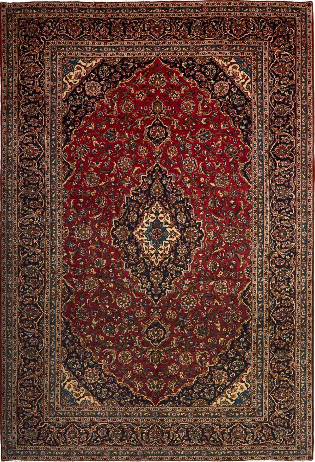 Kashan Teppich 247 x 360 cm - Handgeknüpft, Perserteppich