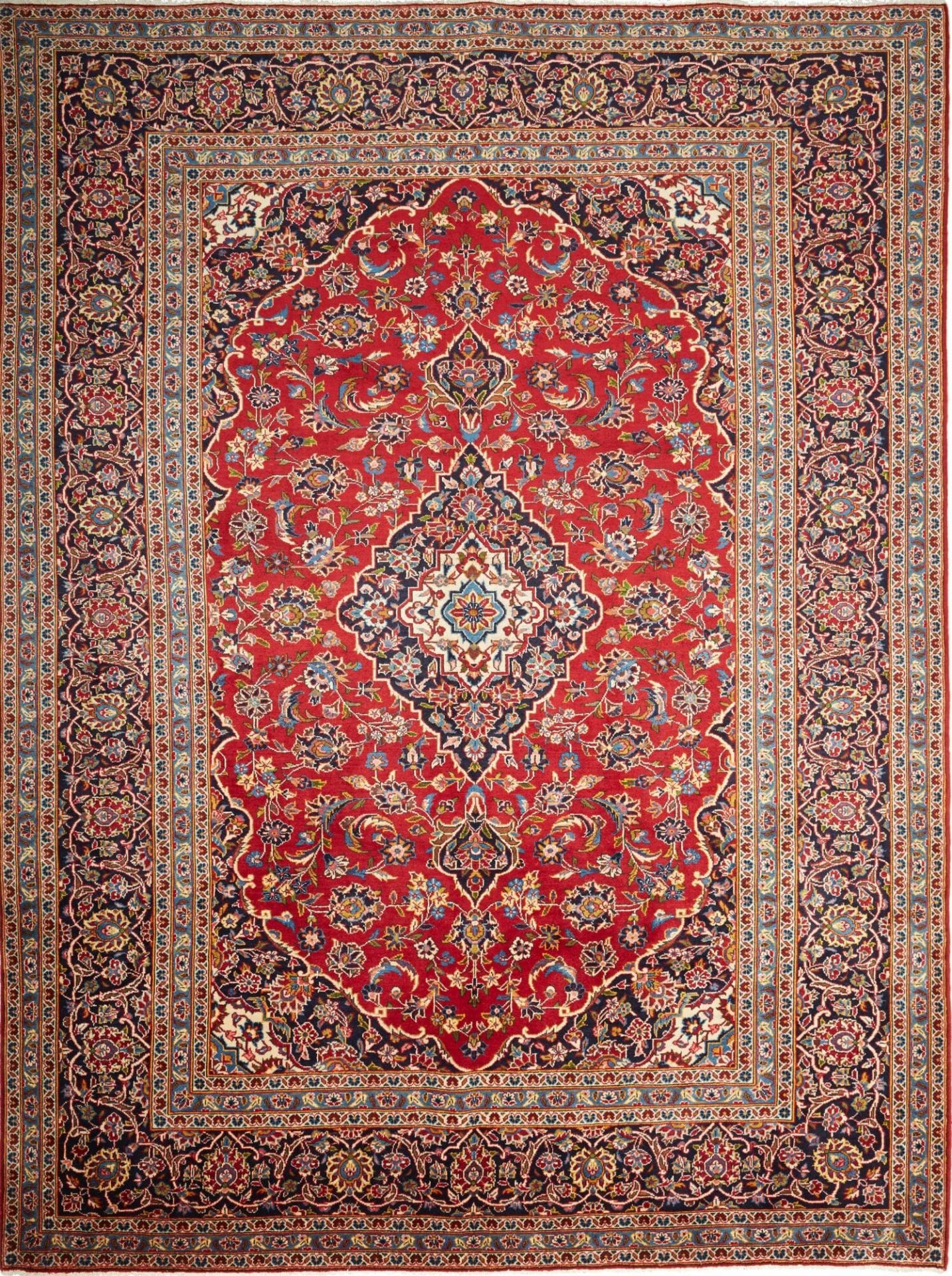 Kashan Teppich 248 x 330 cm, Schurwolle, handgeknüpft, Perserteppich