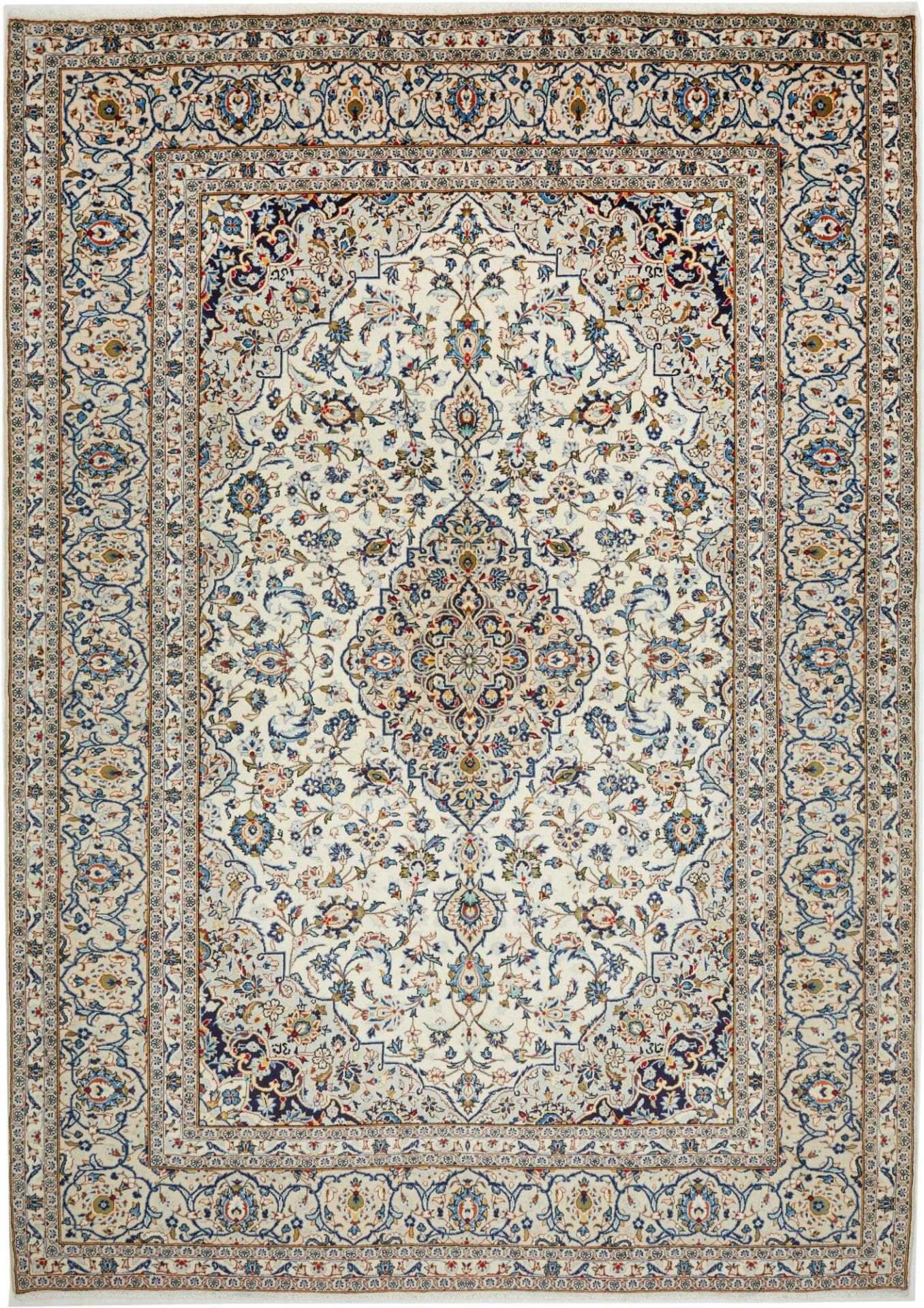 Kashan Teppich 248 x 347 cm, Schurwolle, handgeknüpft, Perserteppich