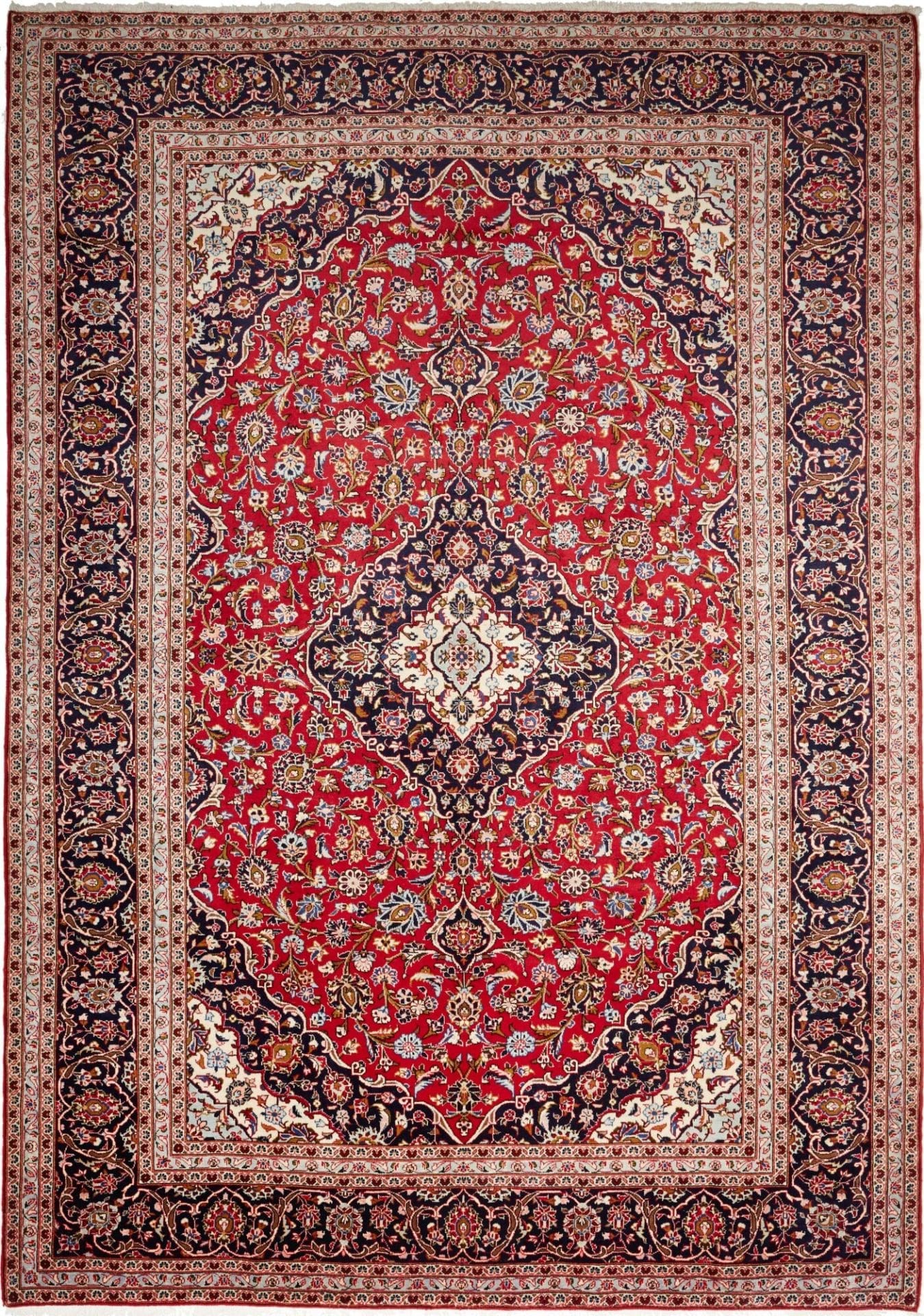 Kashan Teppich 249 x 349 cm | Handgeknüpft | Perserteppich