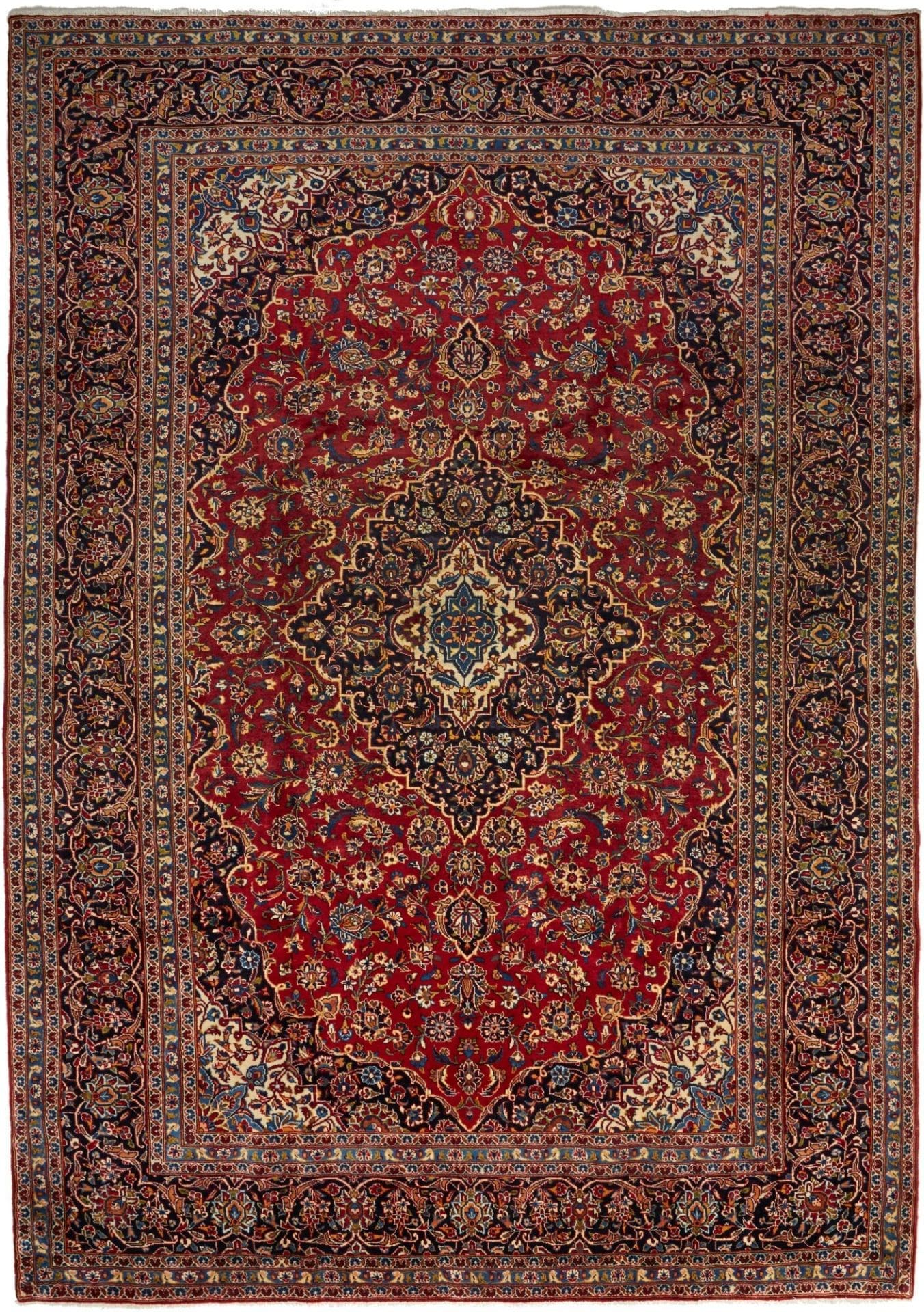 Kashan Teppich 251 x 350cm - Handgeknüpft, Perserteppich