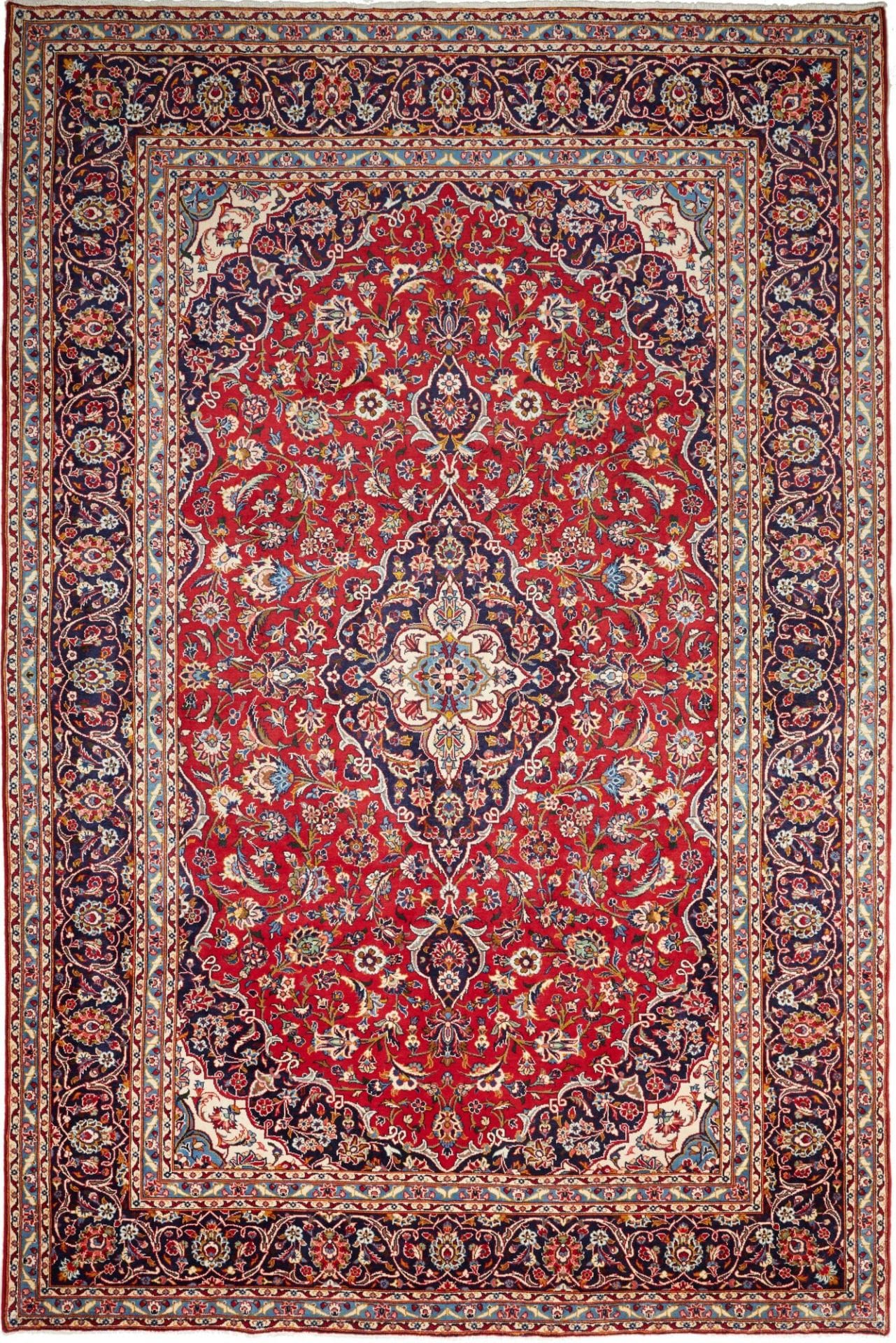 Kashan Teppich 251 x 372 cm | Schurwolle | handgeknüpft | Perserteppich