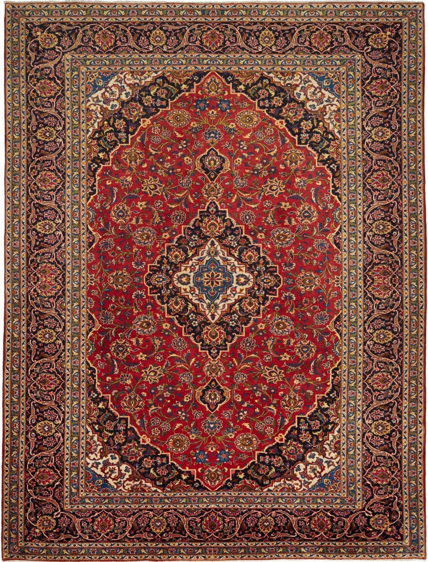 Kashan Teppich 253 x 332 cm, handgeknüpft, Perserteppich, Schurwolle