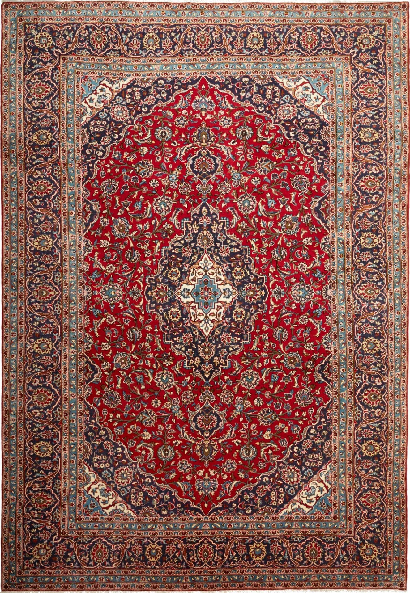 Kashan Teppich 253 x 334cm, handgeknüpft, Schurwolle, Perserteppich