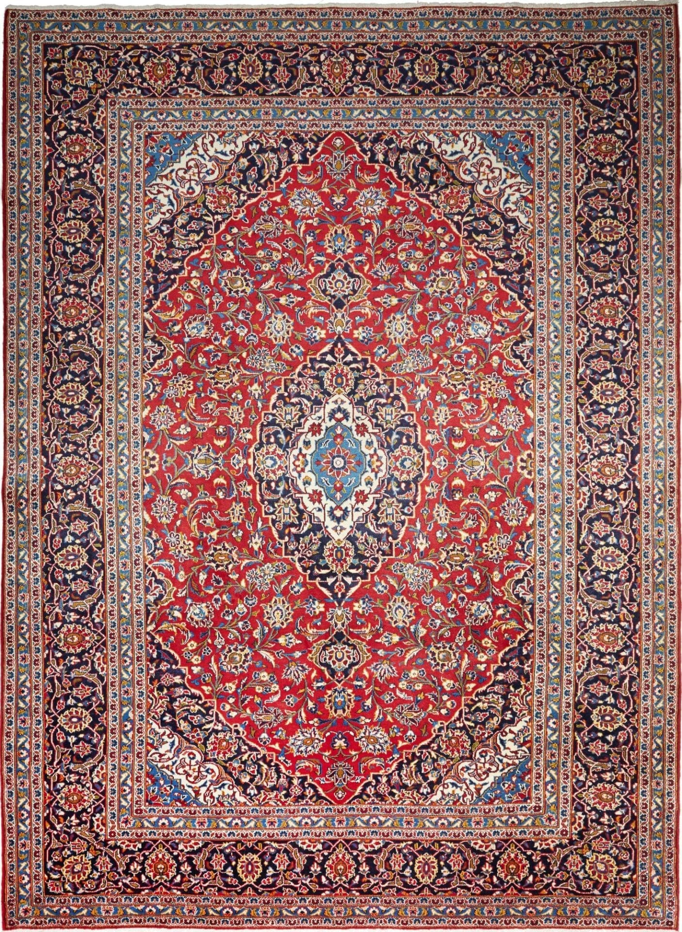 Kashan Teppich 253 x 338cm - Handgeknüpft, Perserteppich, Wolle