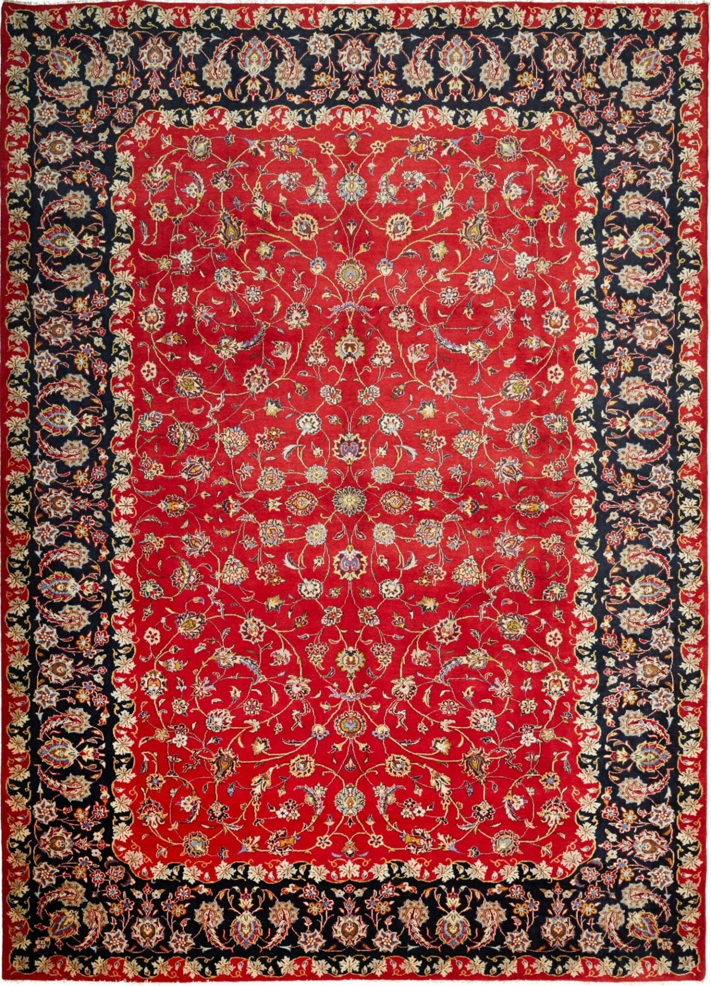 Kashan Teppich 253 x 350 cm, handgeknüpft, Perserteppich, Schurwolle