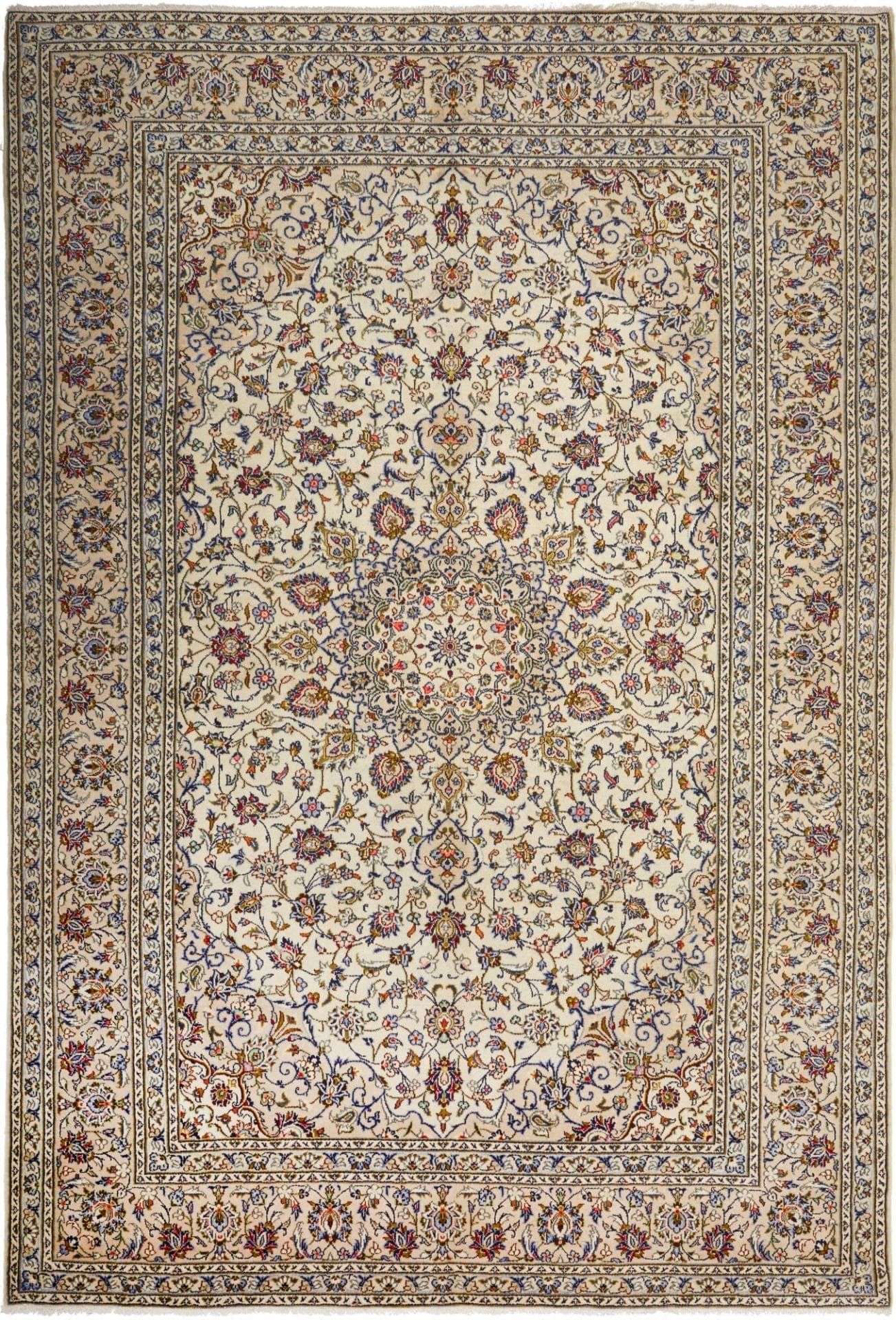 Kashan Teppich 253 x 350cm, handgeknüpft, Schurwolle, Perserteppich