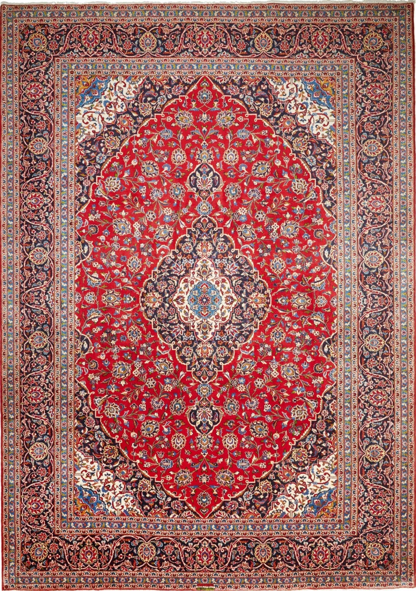 Kashan Teppich 253 x 355 cm, handgeknüpft, Schurwolle, Perserteppich