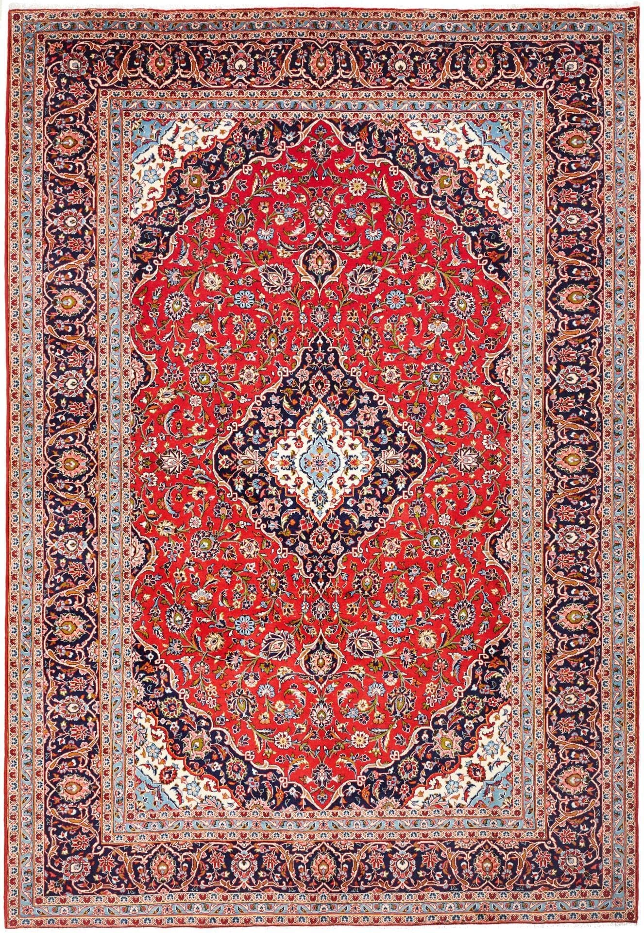 Kashan Teppich 253 x 367 cm - Handgeknüpft, Perserteppich