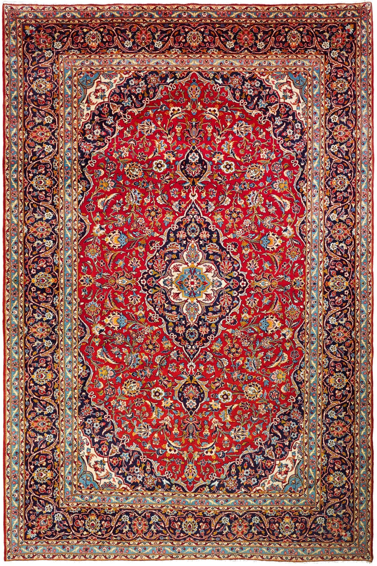 Kashan Teppich 253 x 375 cm, handgeknüpft, Schurwolle, Perserteppich