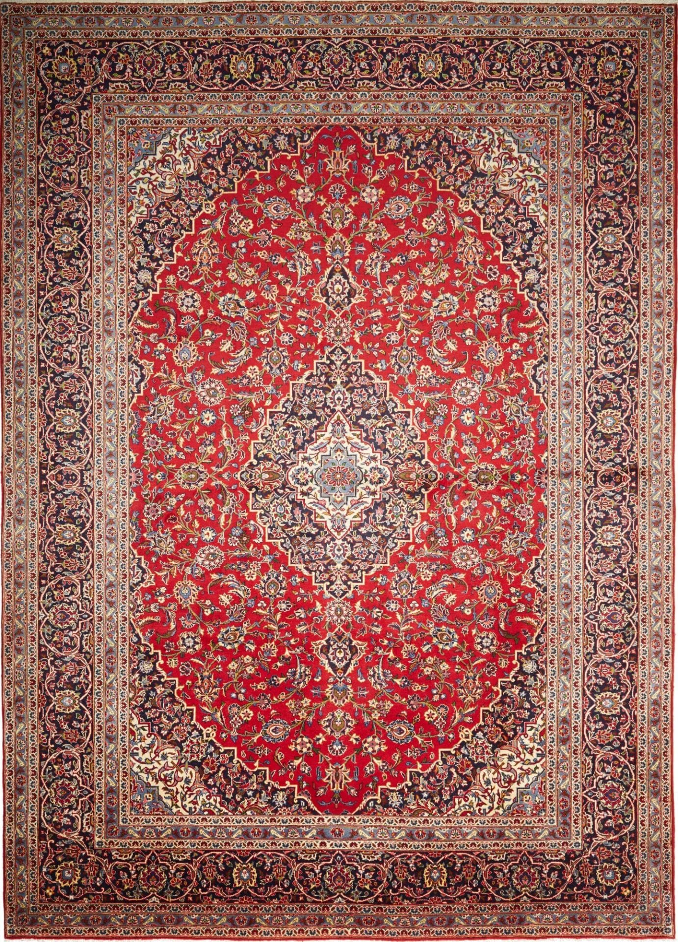 Kashan Teppich 255 x 350cm, Schurwolle, handgeknüpft, Perserteppich
