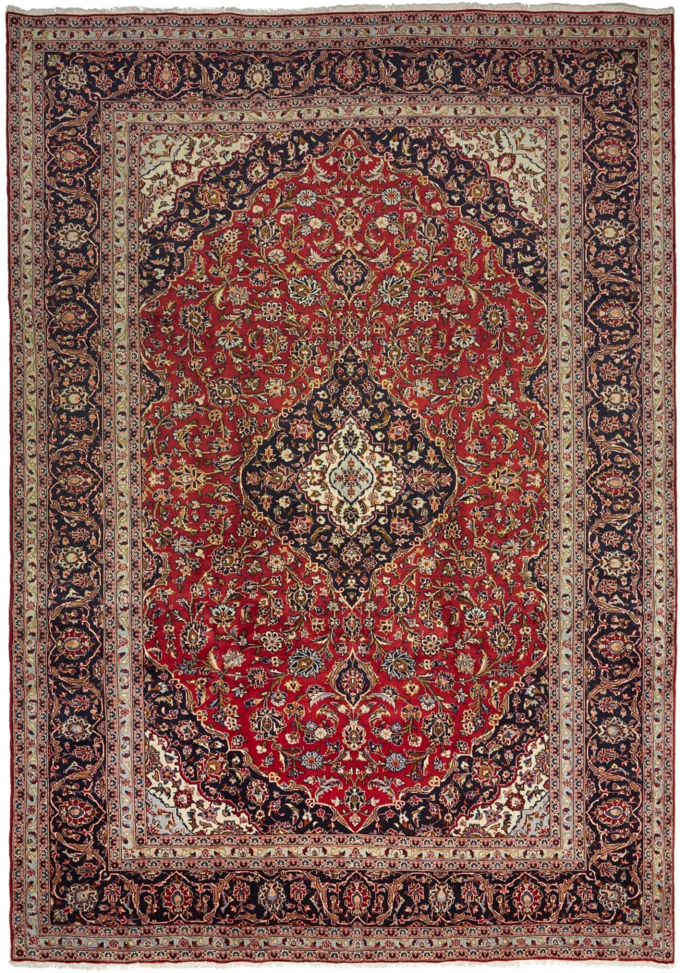 Kashan Teppich 258 x 364cm – handgeknüpft, Schurwolle, Perserteppich