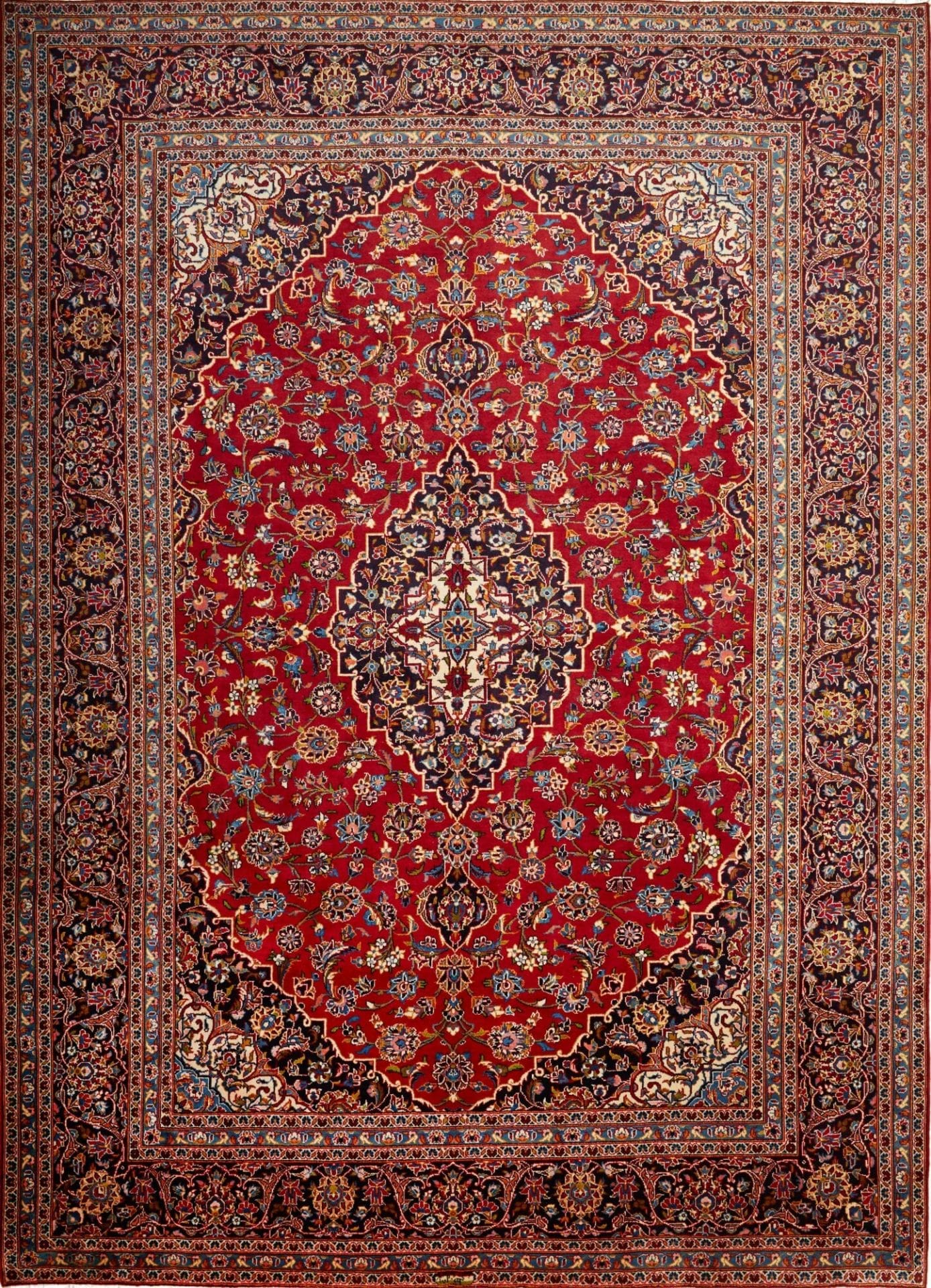 Kashan Teppich 270 x 377cm | Handgeknüpft | Schurwolle | Perserteppich