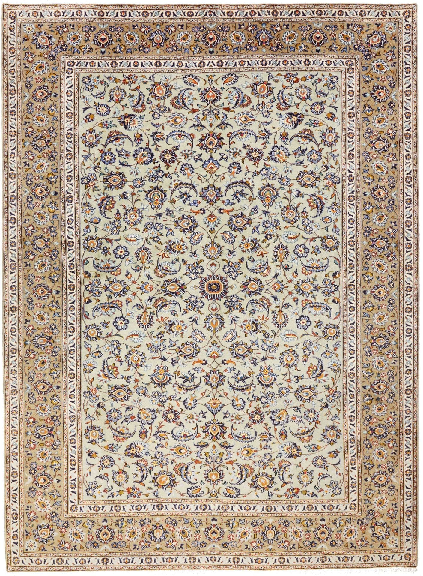 Kashan Teppich 273 x 368cm, Schurwolle, handgeknüpft, Perserteppich H1