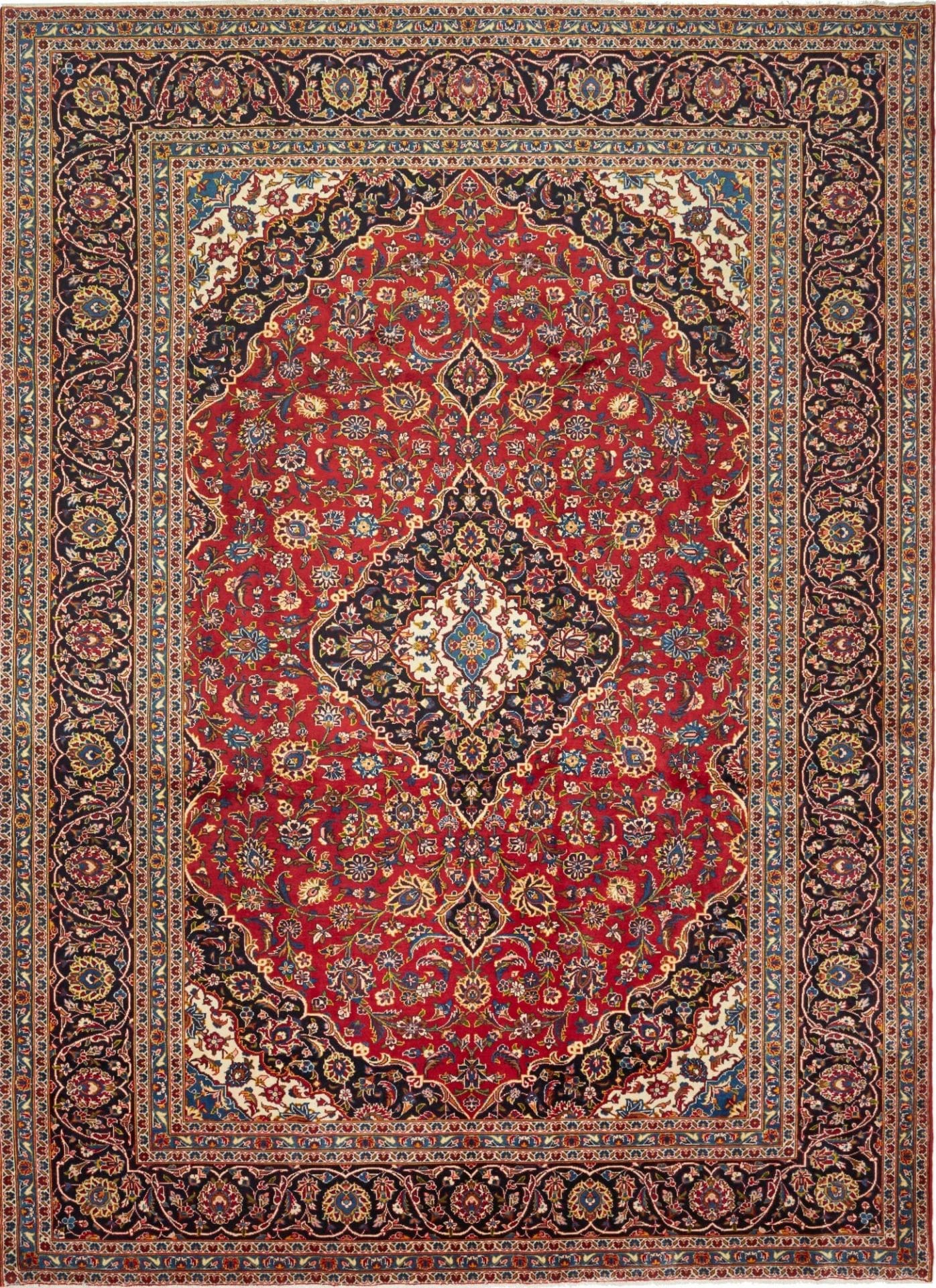 Kashan Teppich 276 x 385 cm – Perserteppich, handgeknüpft, Schurwolle