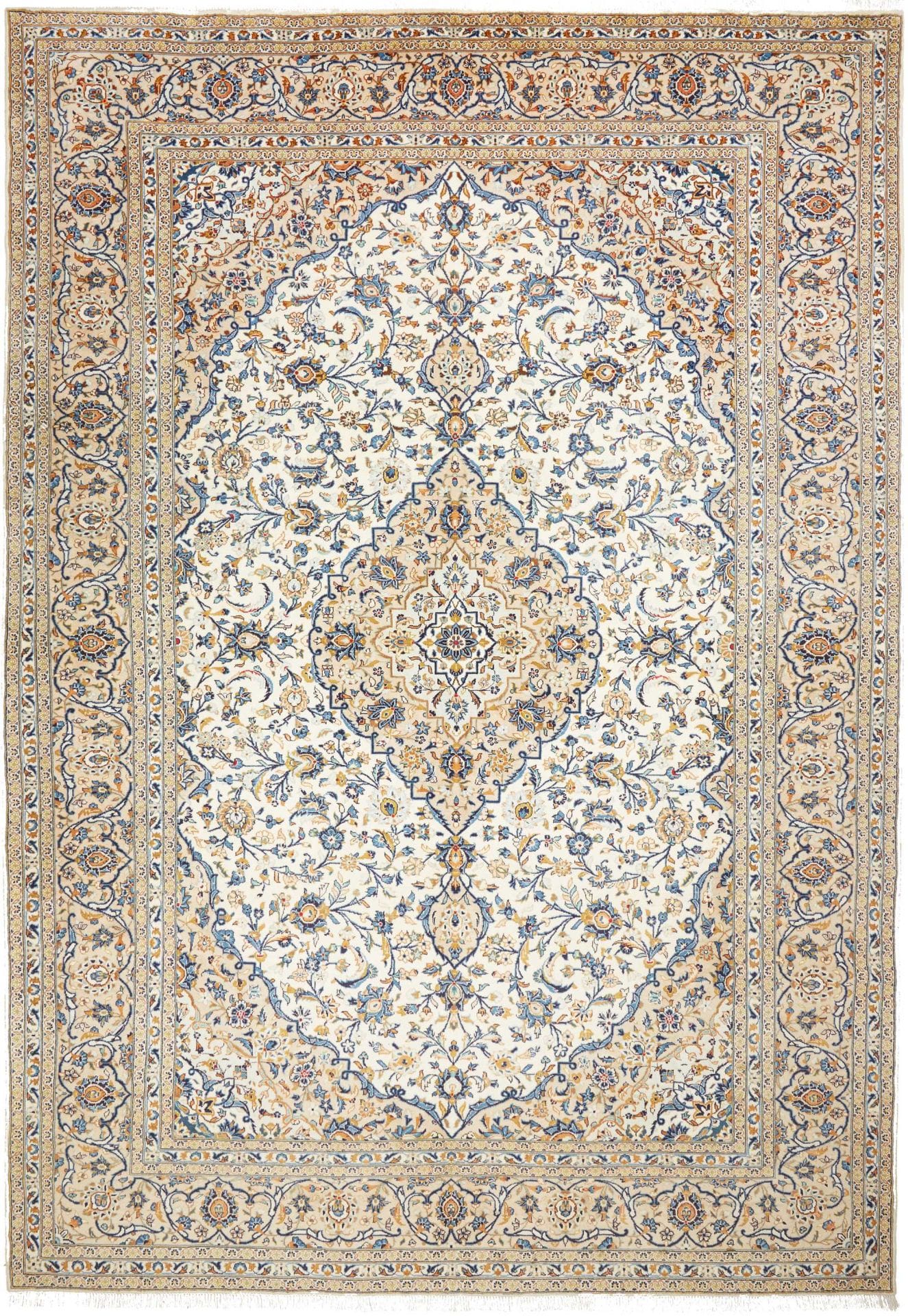 Kashan Teppich 293 x 422cm - Handgeknüpft, Schurwolle, Perserteppich