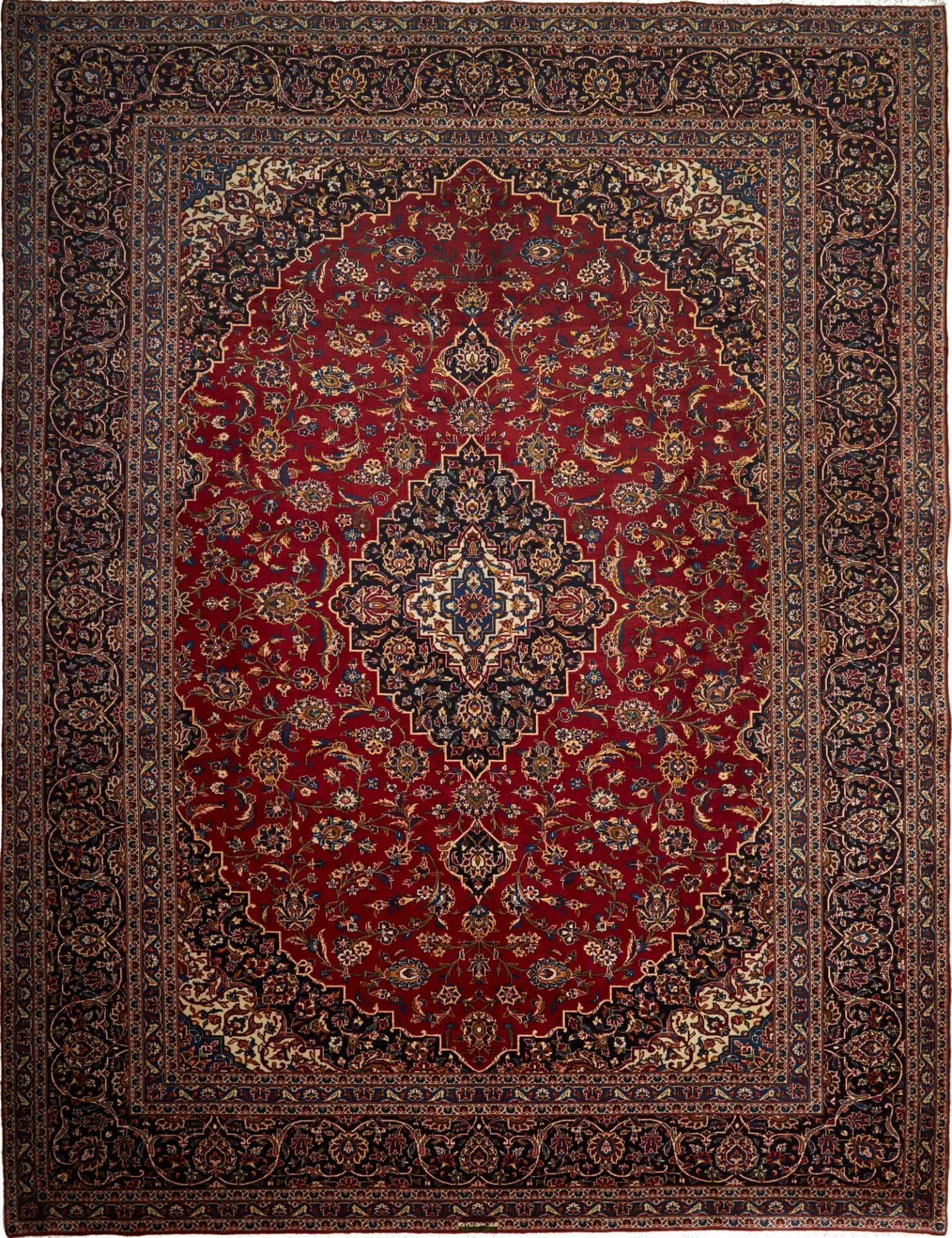 Kashan Teppich 296 x 385 cm – Handgeknüpft, Perserteppich