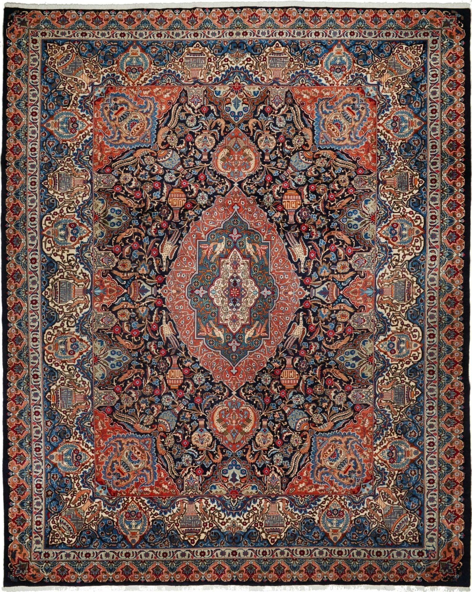 Kashan Teppich 298 x 370 cm – Handgeknüpft, Perserteppich, Wolle