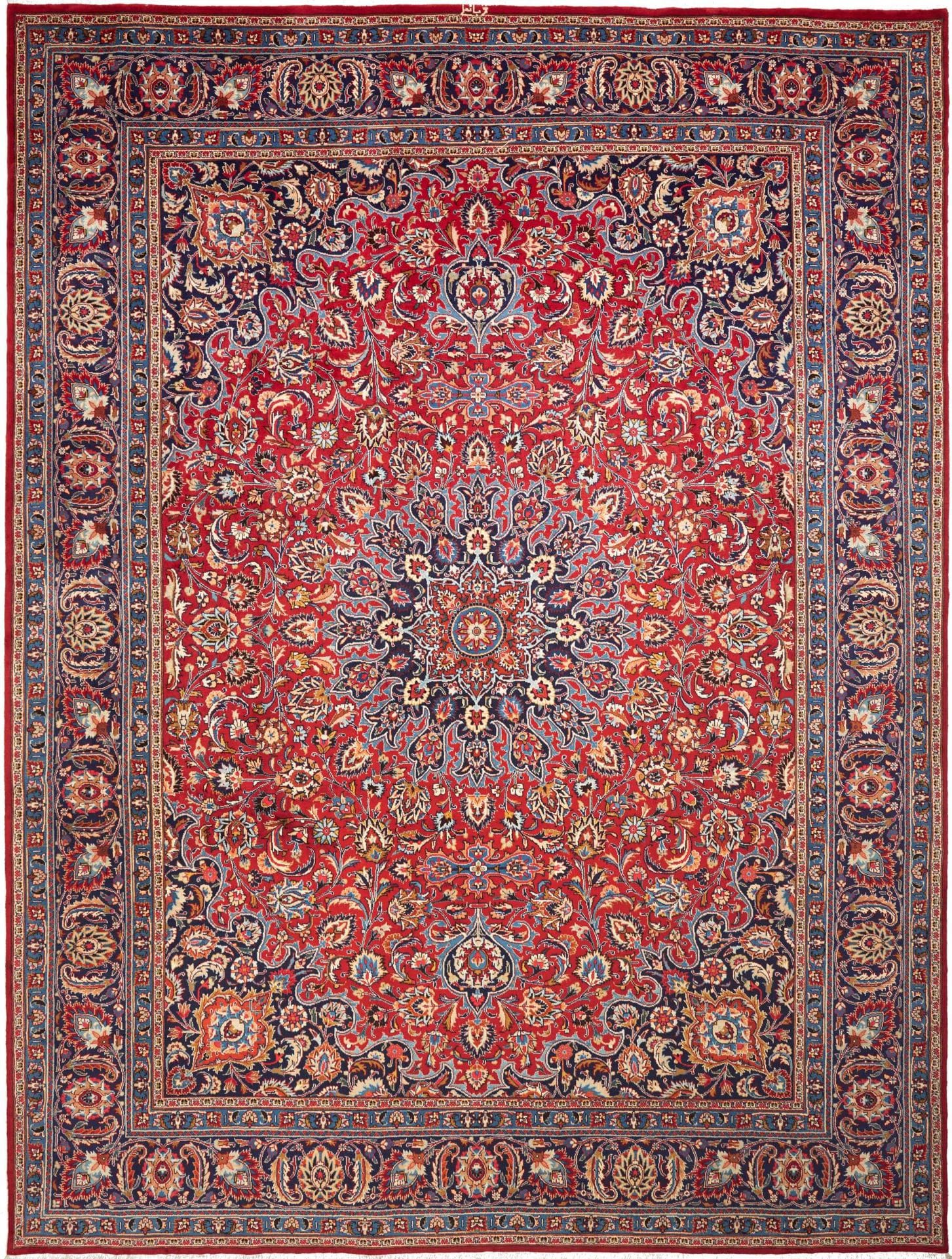 Kashan Teppich 298 x 393 cm – handgeknüpft, Perserteppich, Schurwolle