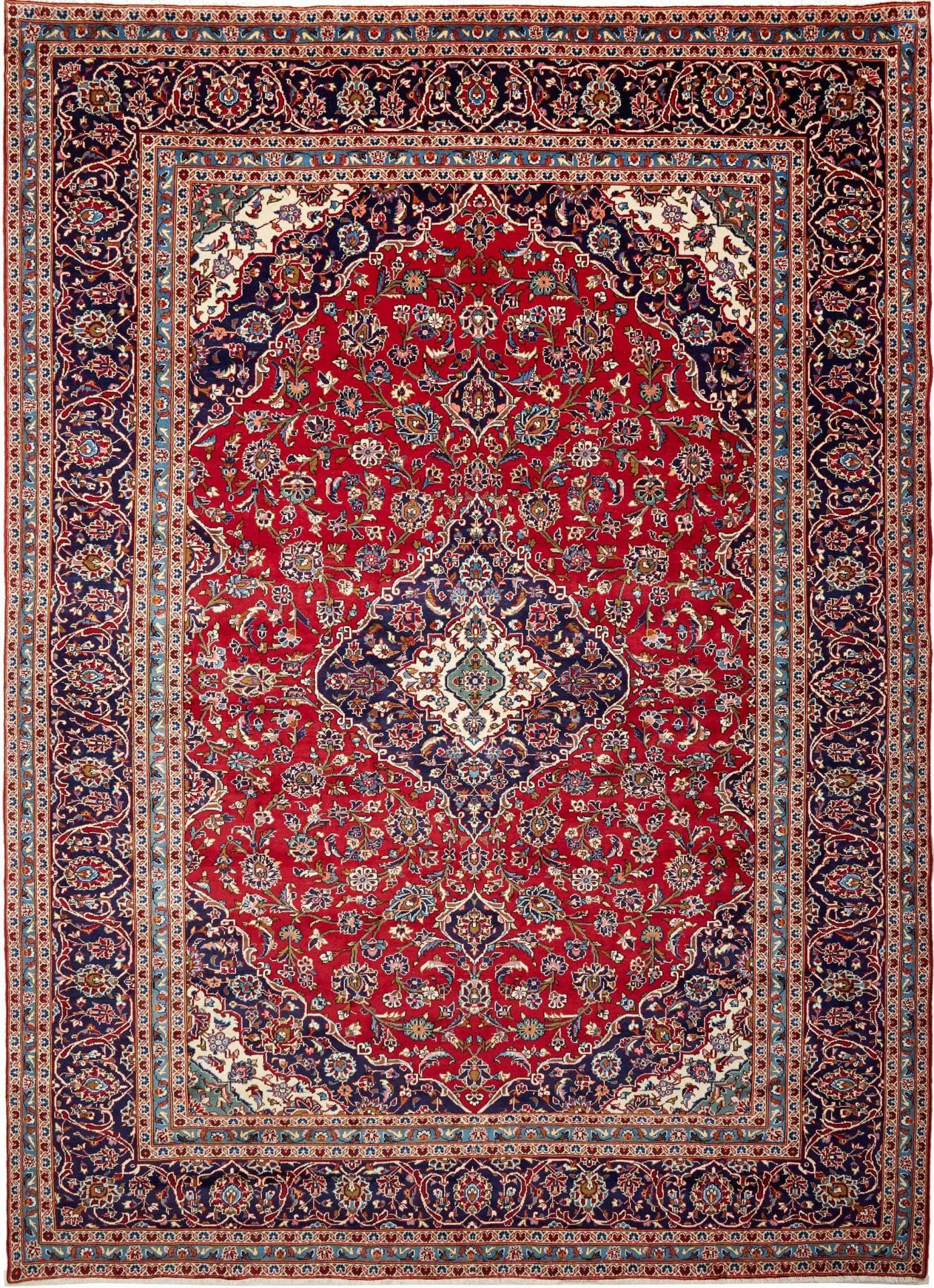 Kashan Teppich 298 x 408cm – Handgeknüpft, Perserteppich, Schurwolle