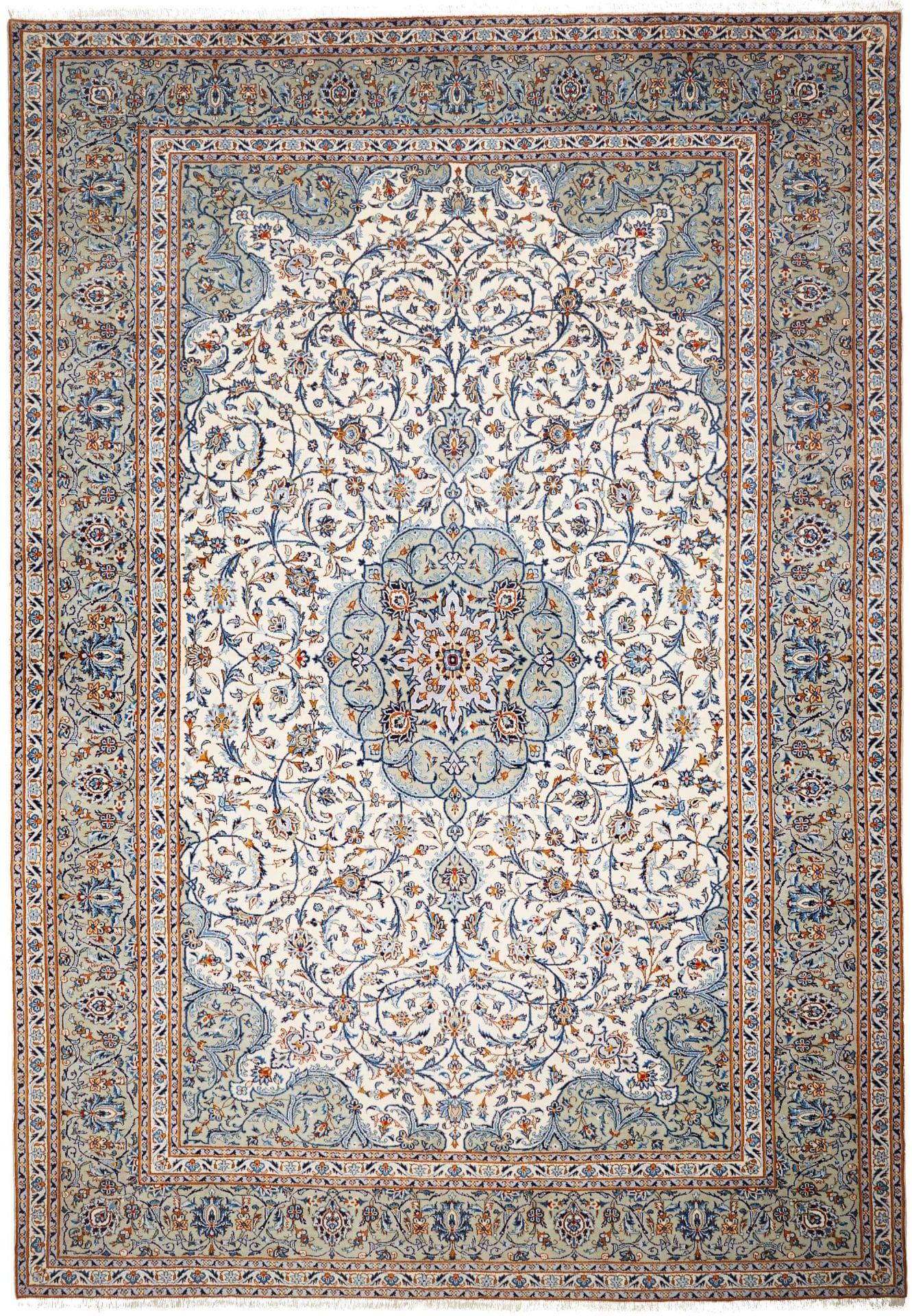 Kashan Teppich 298 x 425 cm, handgeknüpft, aus Schurwolle, Perserteppich