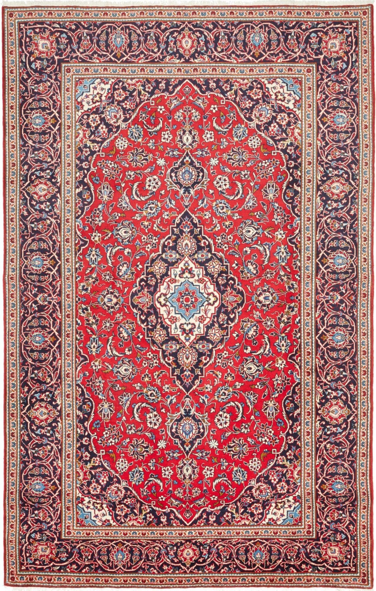 Kashan Teppich 299 x 398cm, handgeknüpft, Perserteppich, Schurwolle