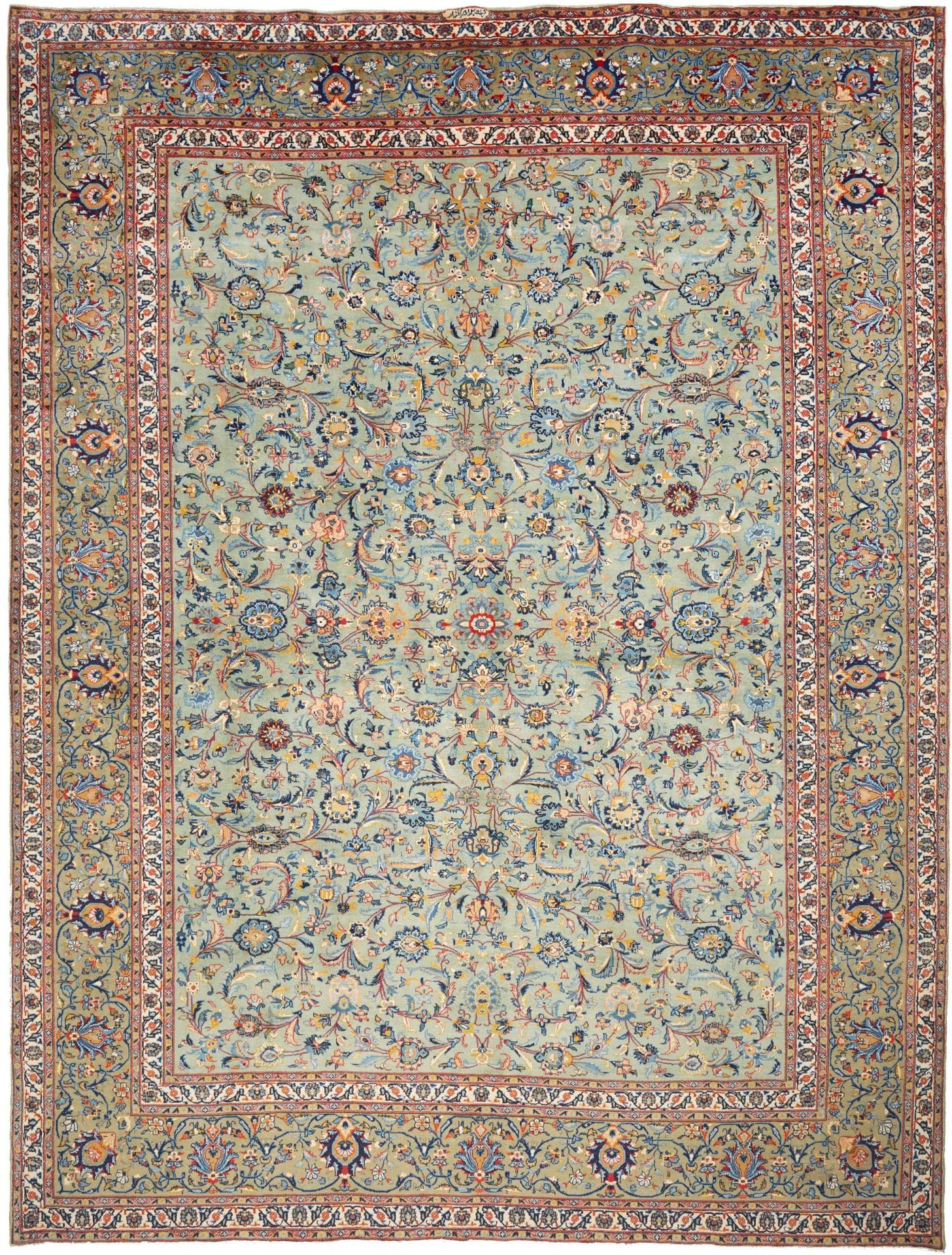 Kashan Teppich 299 x 400 cm – Handgeknüpft, Perserteppich, Wolle