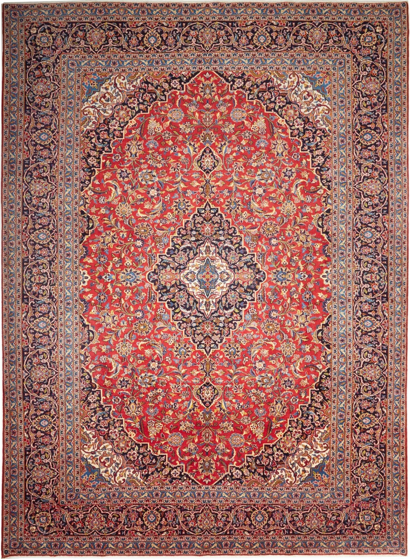 Kashan Teppich 299 x 408 cm – handgeknüpft, wunderschön aus Wolle